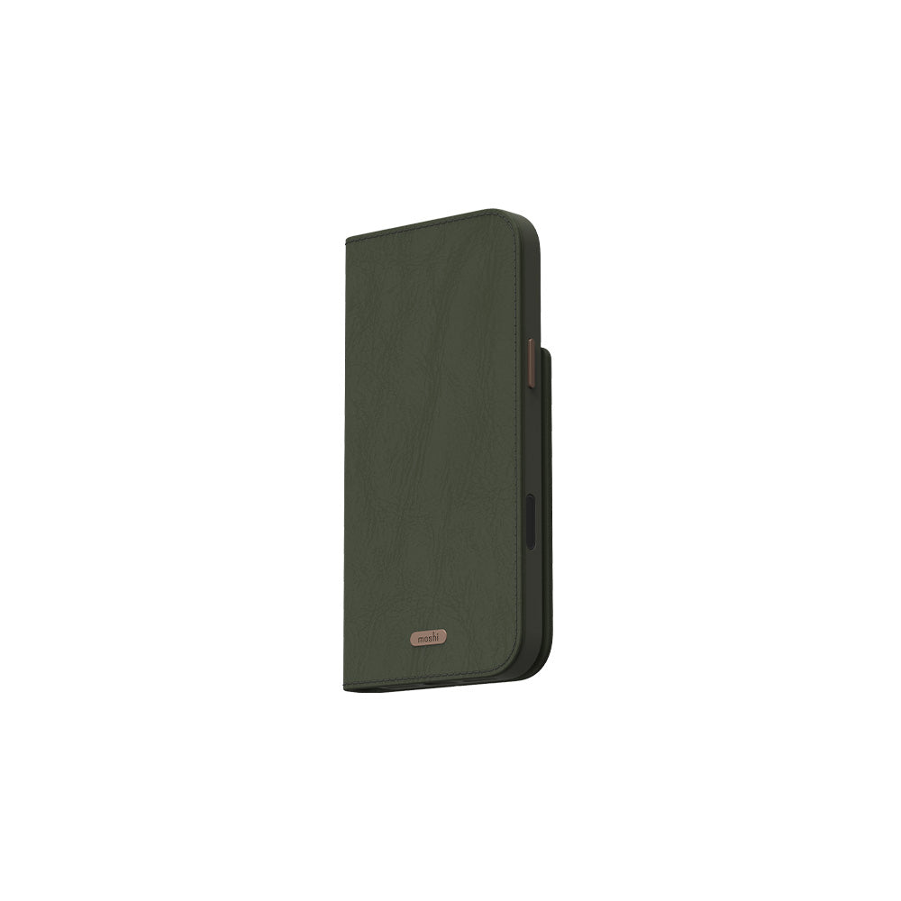 MOSHI Cases Overture Case with Detachable Magnetic Wallet coque iPhone 18 Pro vert mousse