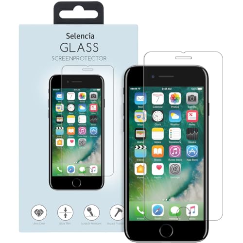 SELENCIA Protection d'écran en verre trempé iPhone 8/7 anti-traces