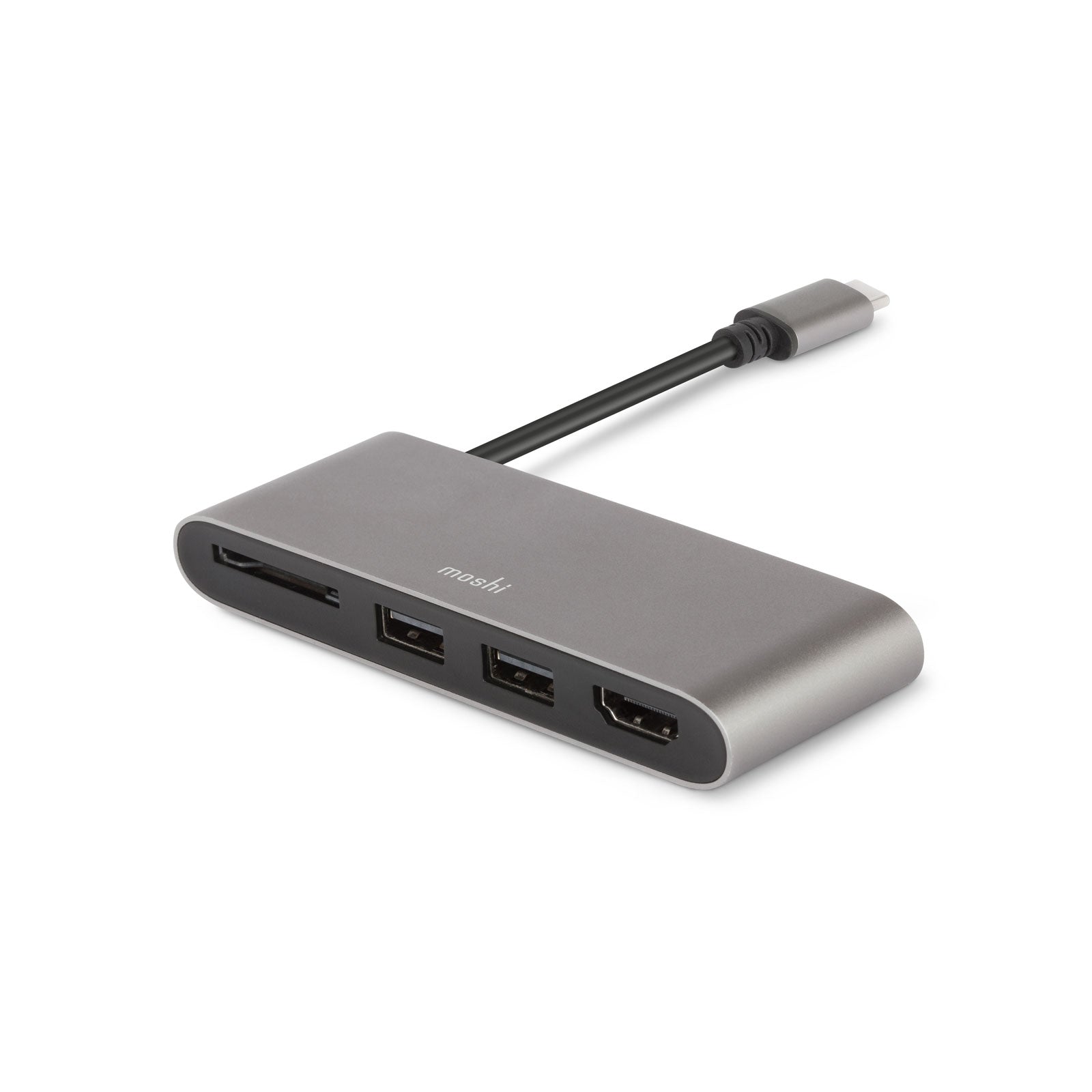 Moshi Cables and Adapters USB-C Multimedia Adapter adaptateur USB-C gris titane 4K