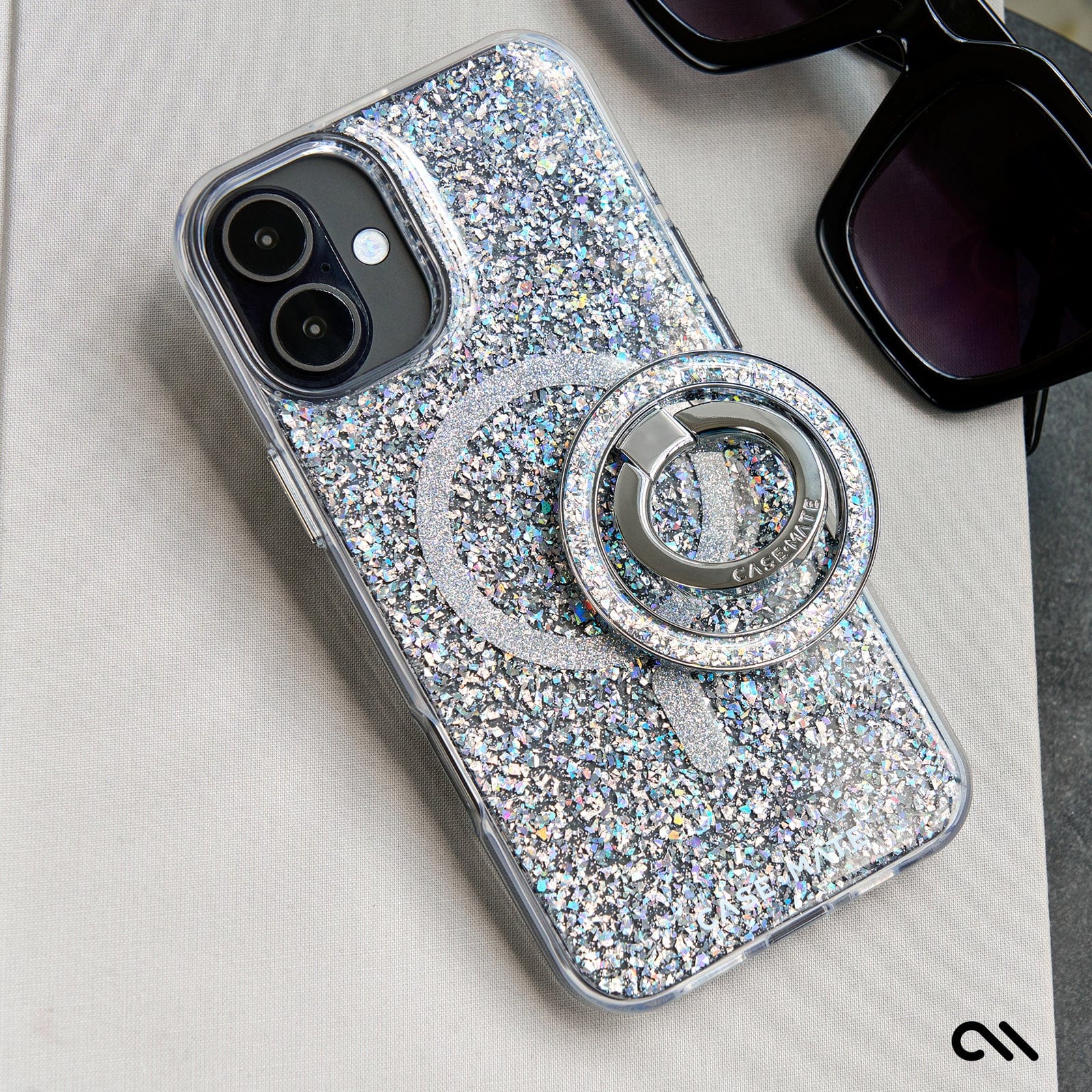 CASE-MATE Phone Cases Twinkle Disco MagSafe coque iPhone 16 à paillettes
