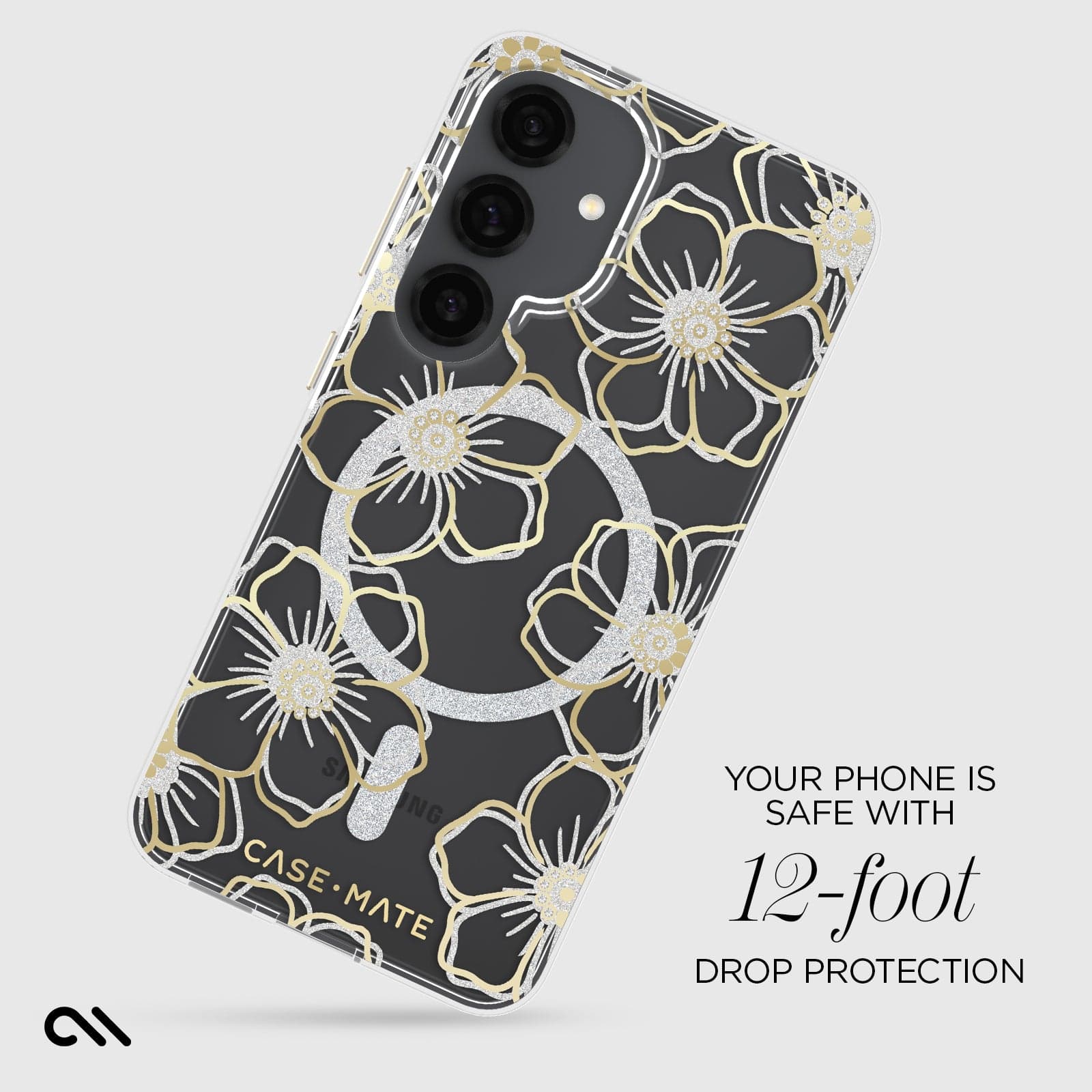 CASE-MATE Phone Cases Floral Gems with Magnet coque Galaxy S25 florale
