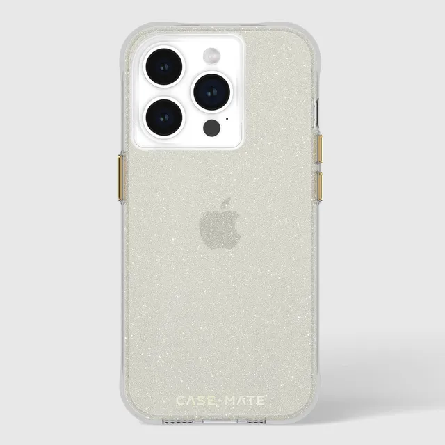CASE-MATE Phone Cases Sheer Crystal Gold coque iPhone 15 Pro dorée antichoc