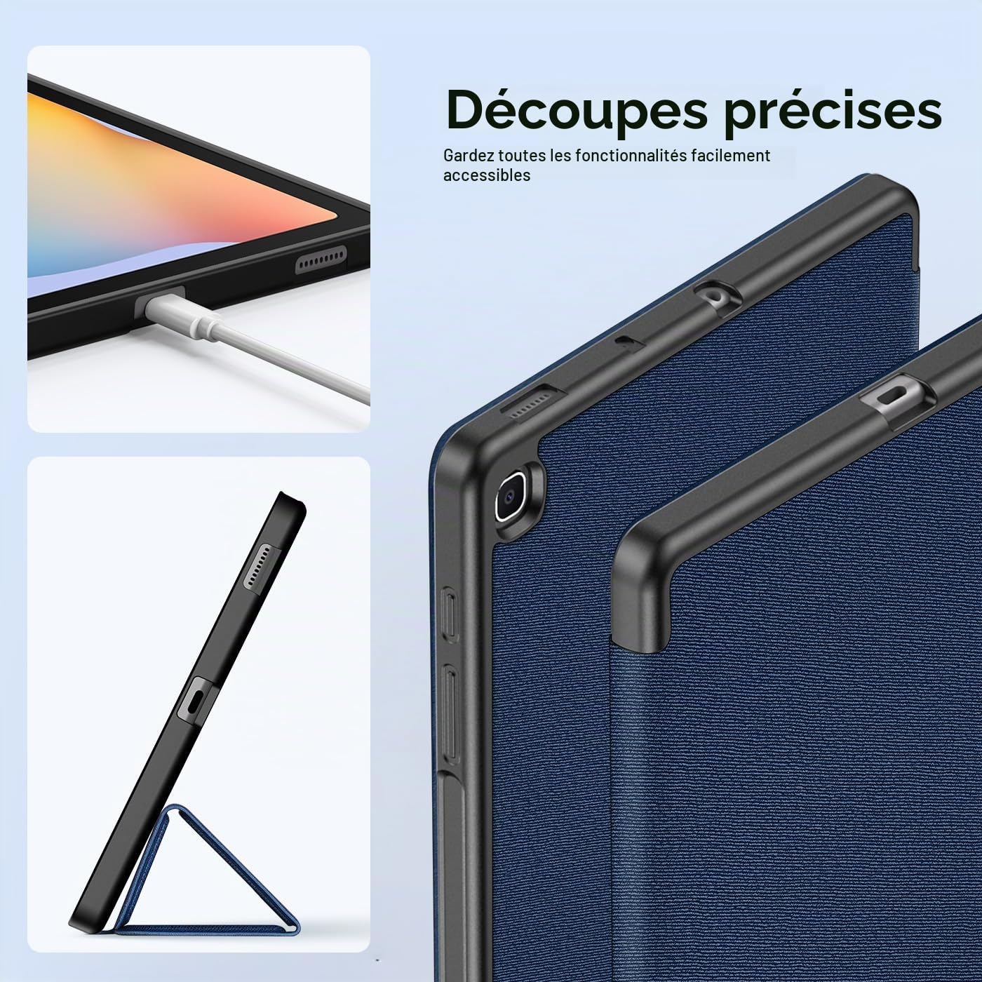 Dux Ducis Domo Series coque Samsung Galaxy Tab S6 Lite 10,4 pouces bleu