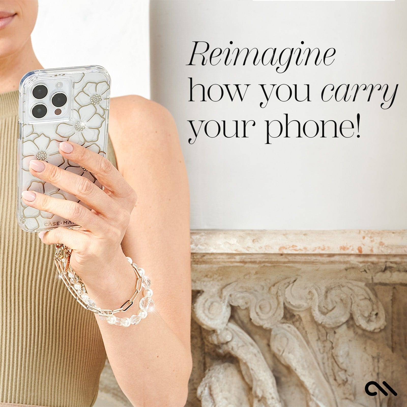 CASE-MATE Phone Accessories Crystal Pearl bijou de téléphone perlé