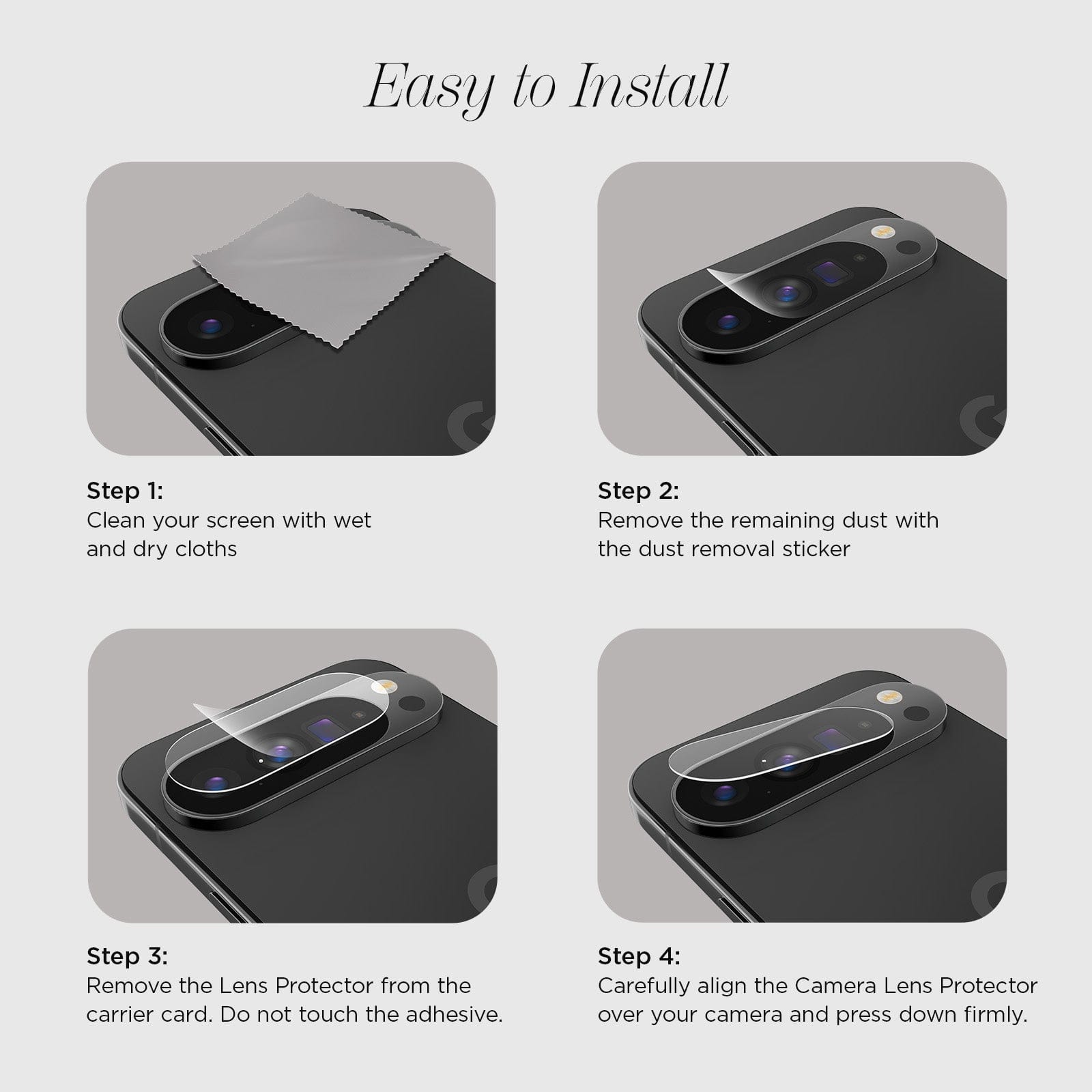 CASE-MATE Lens Protectors Glass Camera Lens Protector Pixel 10 Pro XL protection transparente