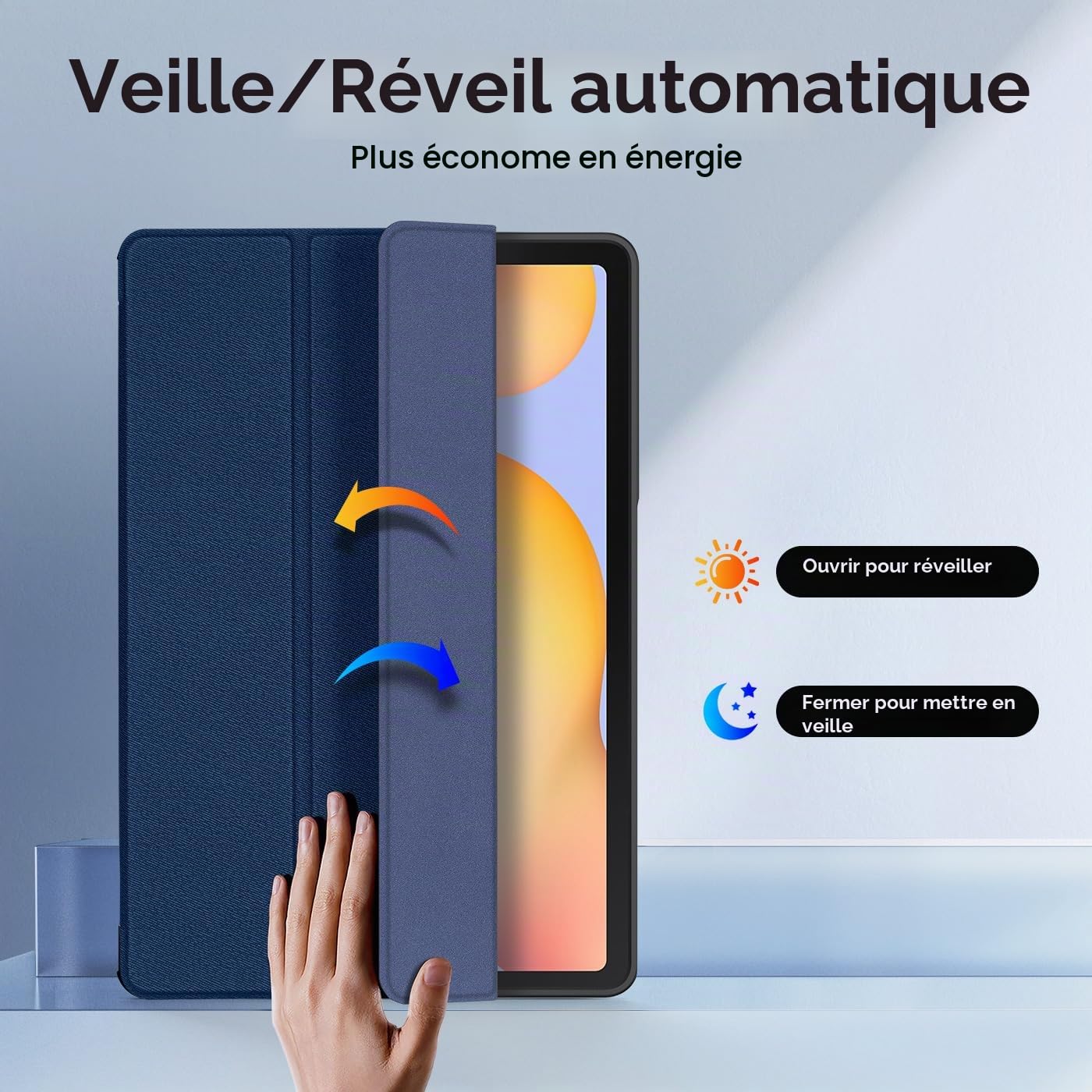 Dux Ducis Domo Series coque Samsung Galaxy Tab S6 Lite 10,4 pouces bleu