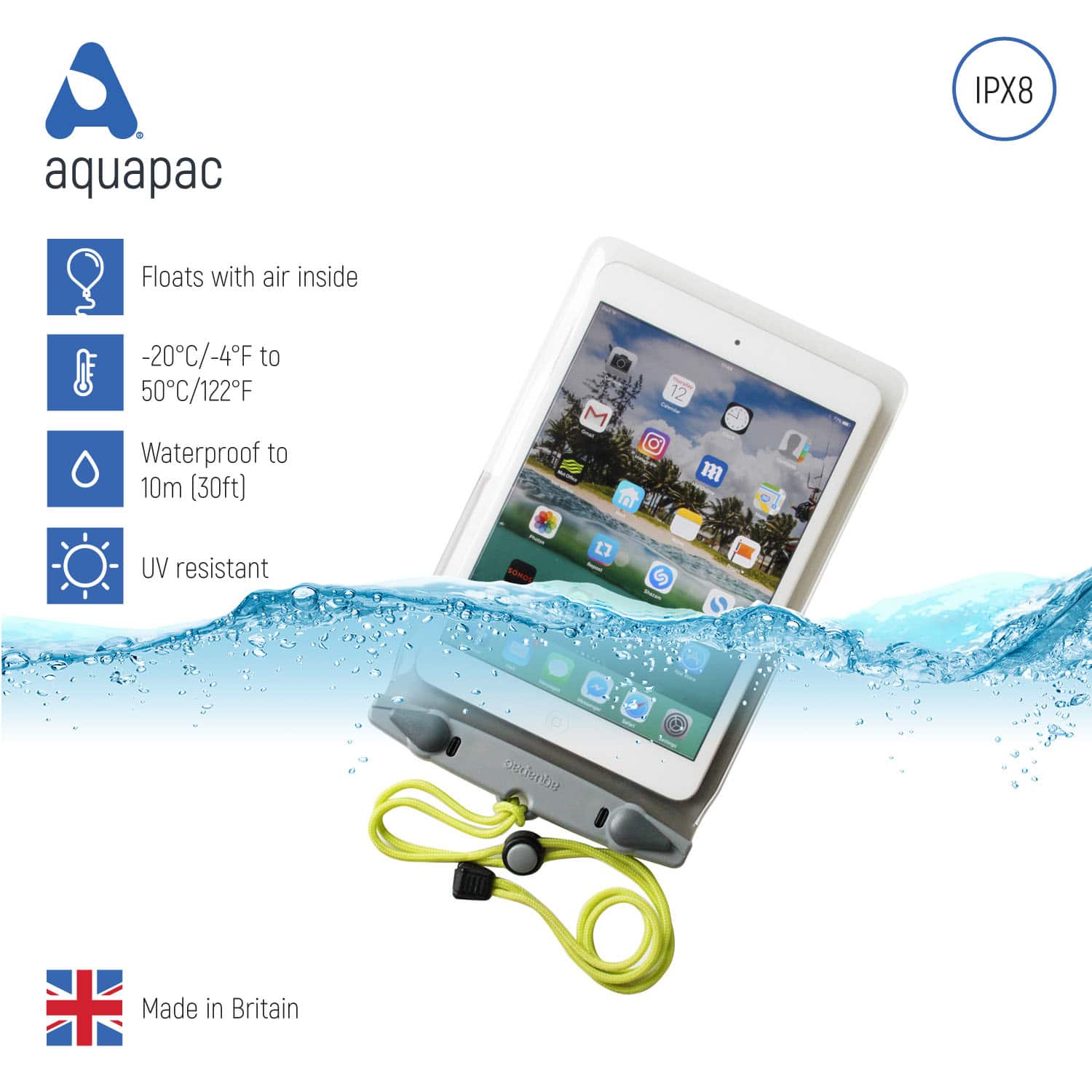 Aquapac Tablets, iPads & E-Readers 658F étui tablette gris 7-8,3 pouces