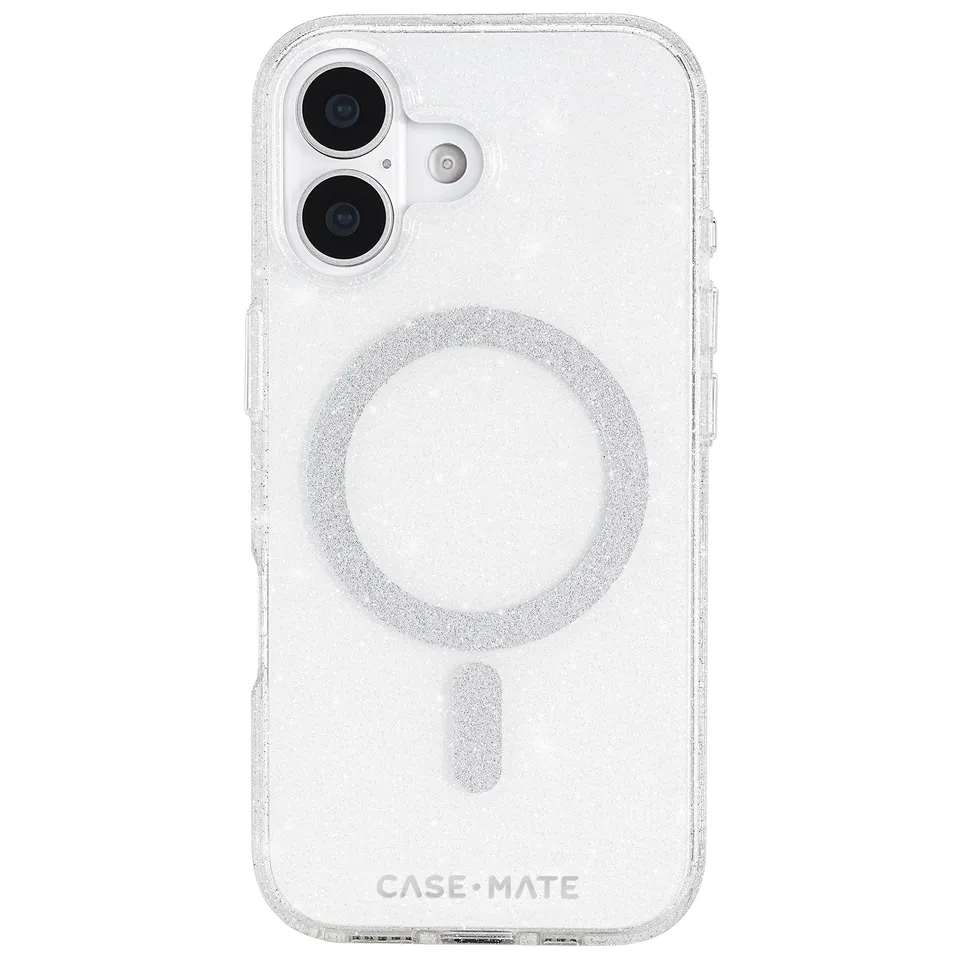 CASE-MATE Sheer Twinkle Silver MagSafe coque iPhone 17 argentée