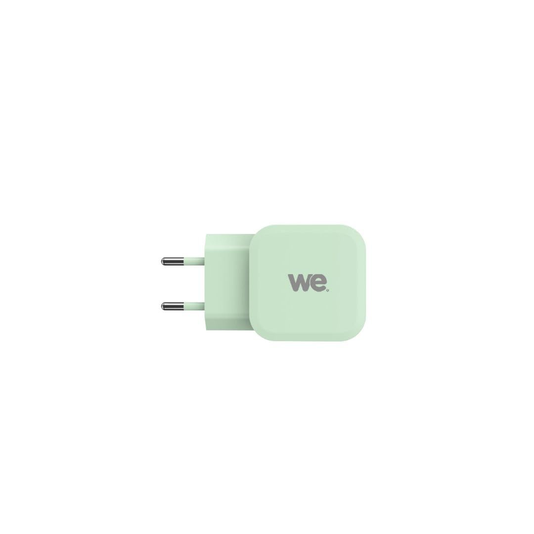 WE WE POP Pack chargeur secteur USB-C + câble USB-C/Lightning vert 20 W