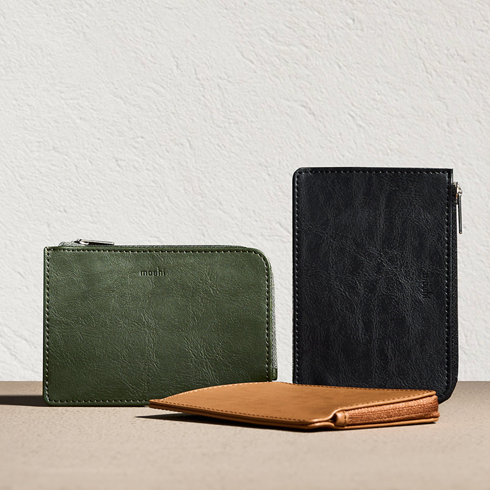 Moshi Wallets Folia Coin Pouch porte-monnaie Midnight Black compact