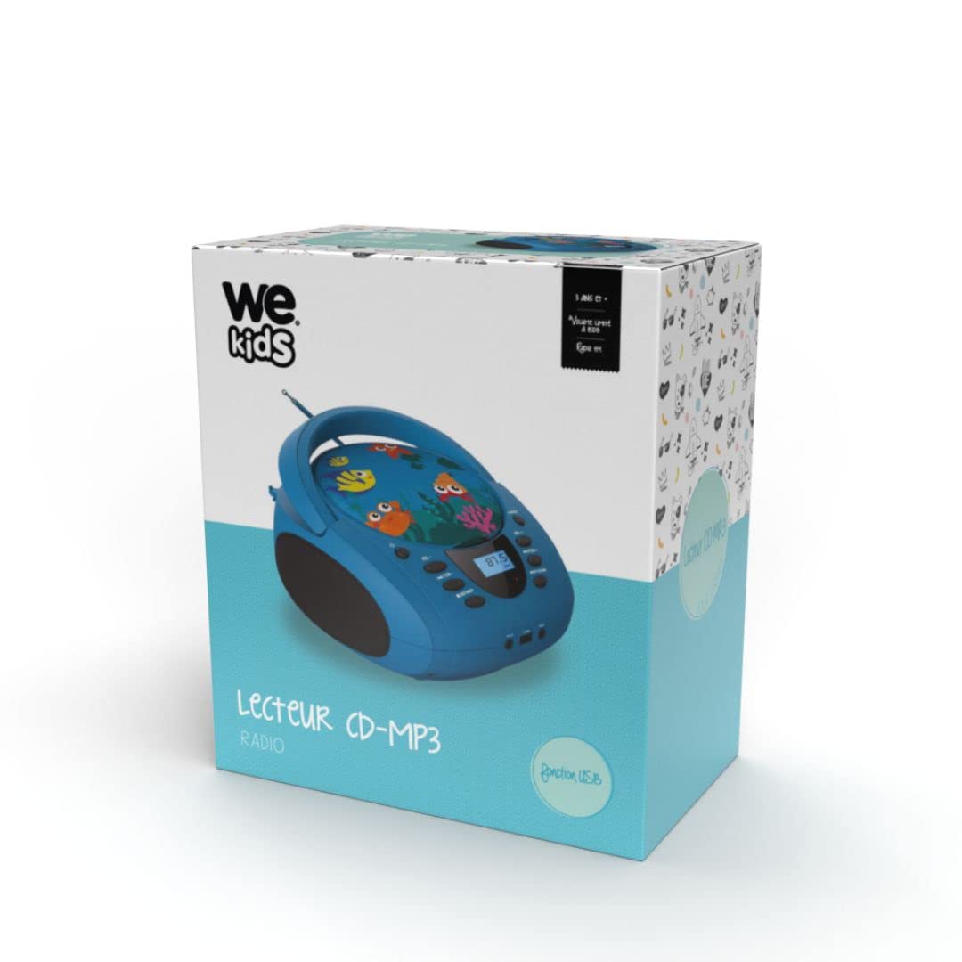 WE WEKIDS Mer lecteur CD FM USB 2 × 2 W
