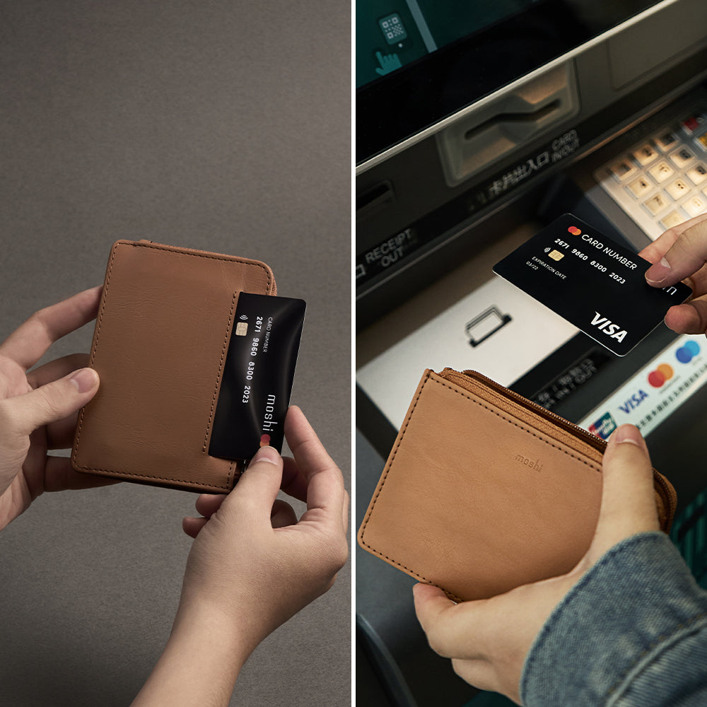 Moshi Wallets Folia Coin Pouch porte-monnaie Midnight Black compact