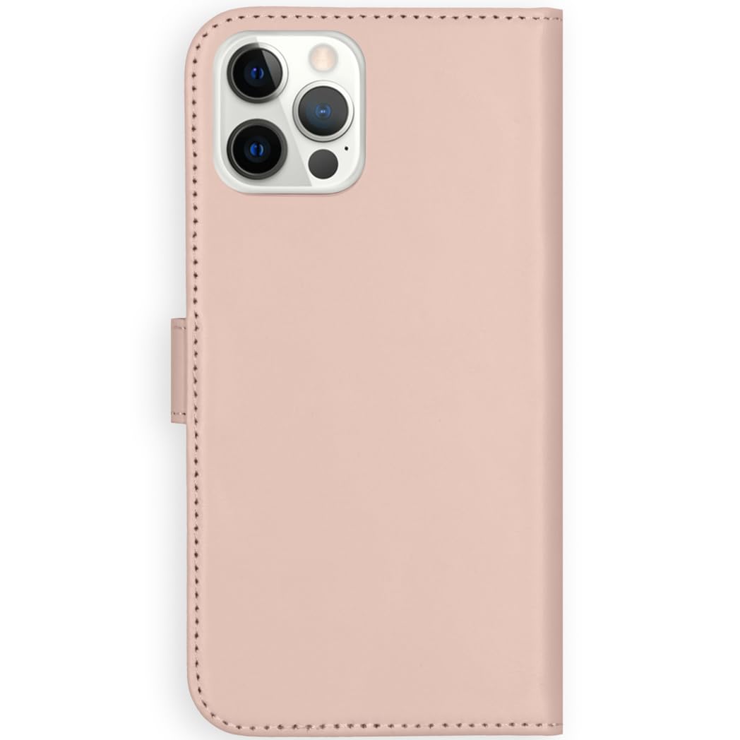 SELENCIA Étui à rabat Era cuir iPhone 12 rose, 3 fentes cartes