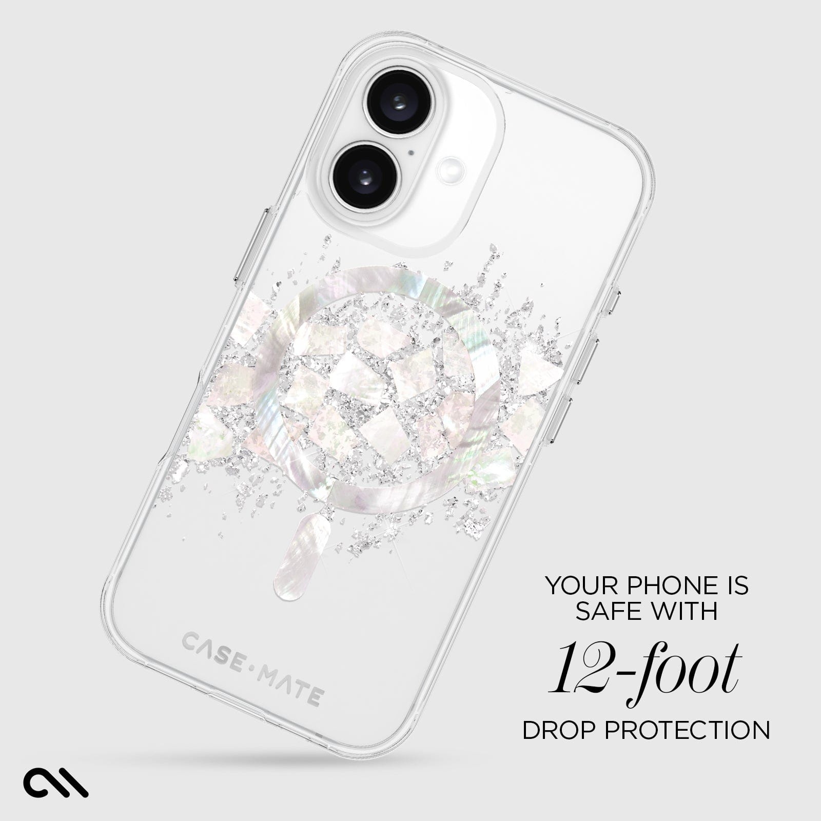 CASE-MATE Touch of Pearl MagSafe iPhone 16 coque nacrée