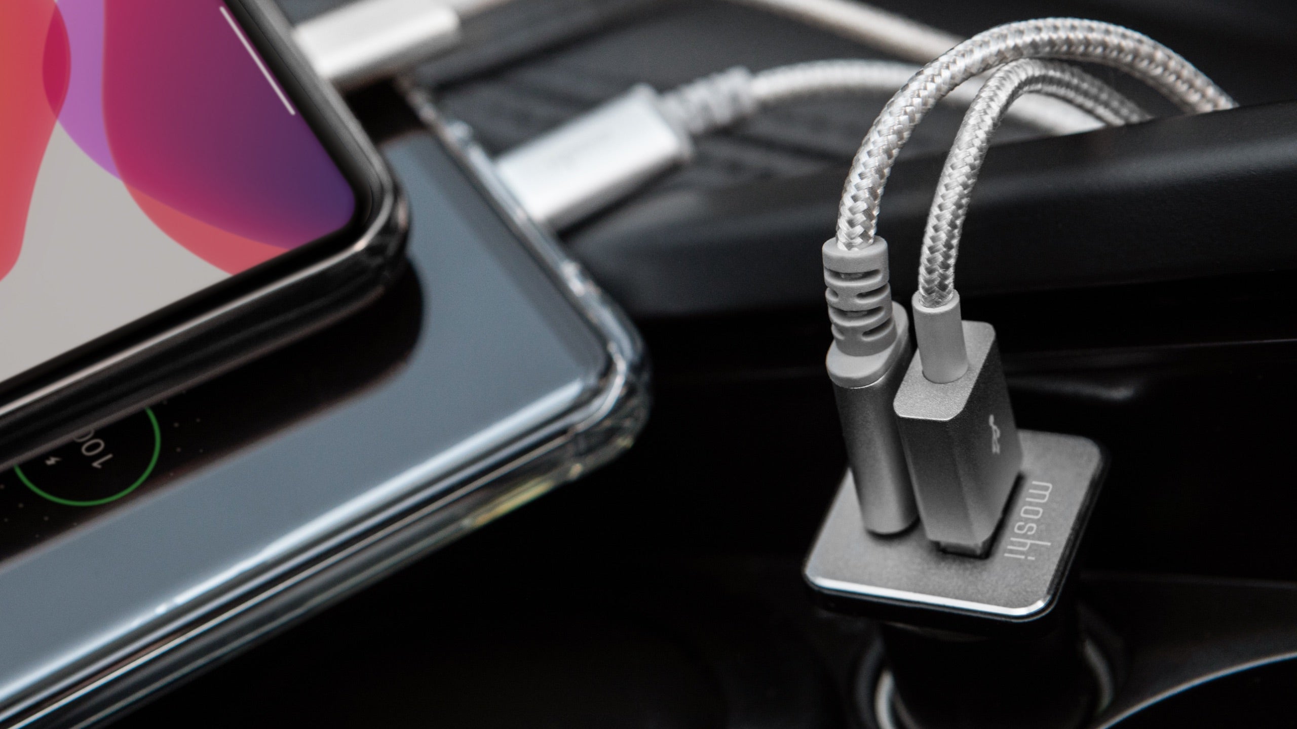 MOSHI Chargers QuikDuo Car Charger chargeur voiture 36 W noir double port