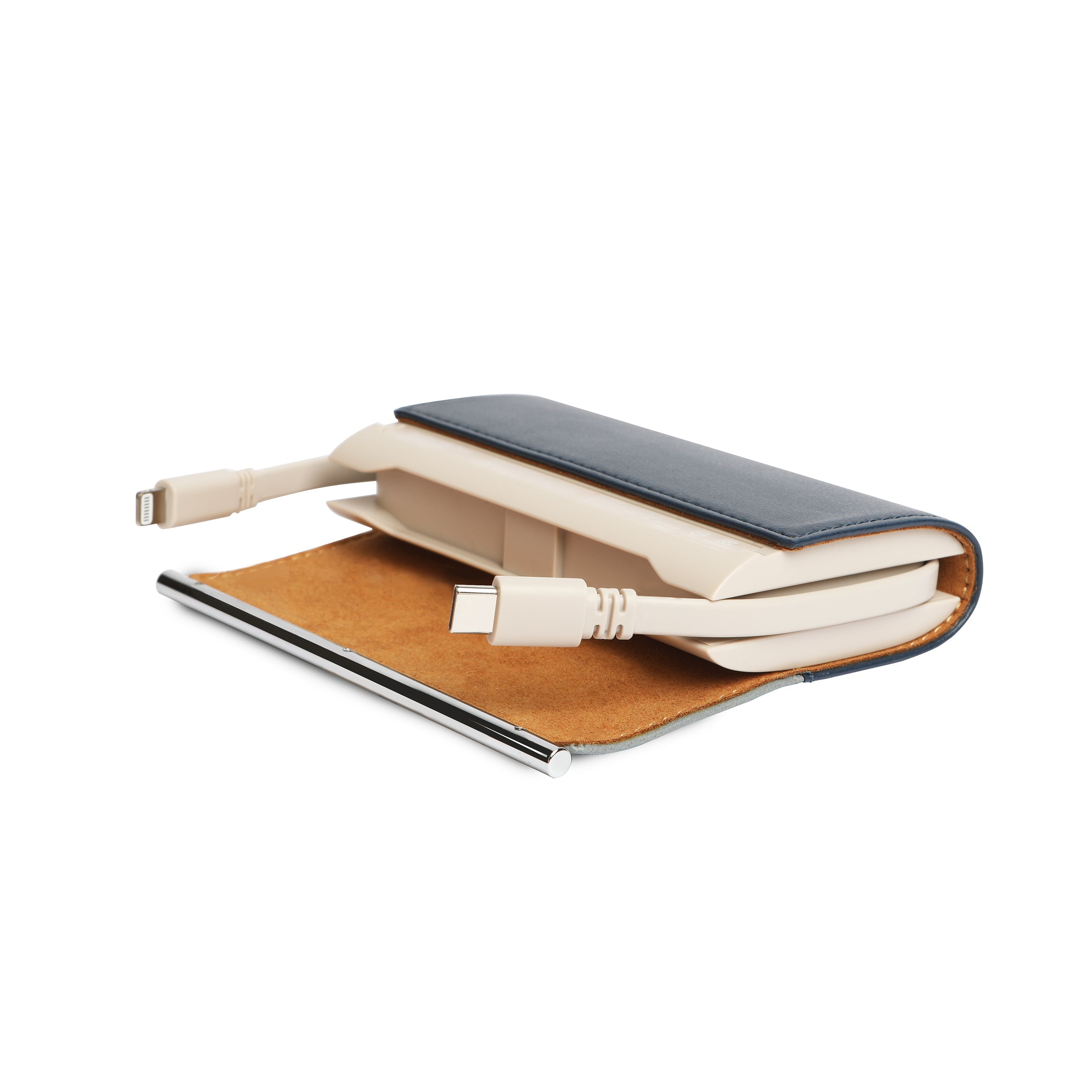 Moshi Chargers IonGo 5K Duo batterie externe 5 000 mAh gris, câbles intégrés
