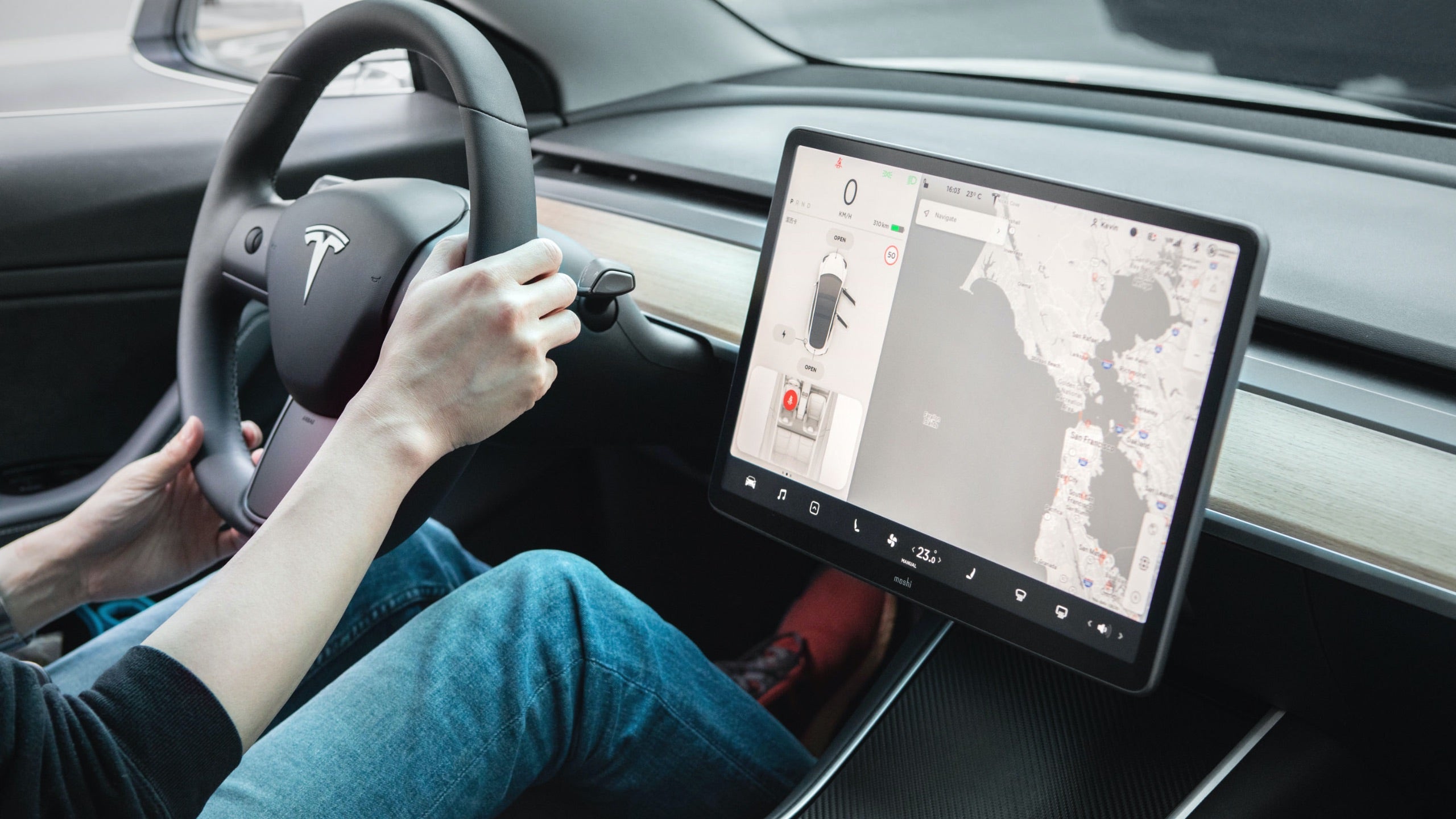 Moshi Screen Protectors iVisor AG for Model 3/ Y protection écran Tesla Model 3/Y Black