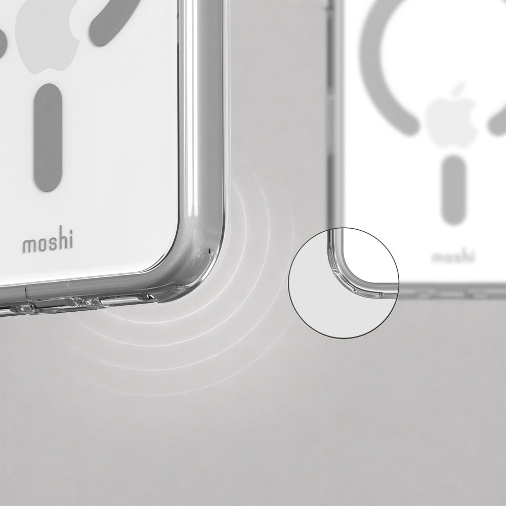 MOSHI Cases iGlaze Hardshell Case coque iPhone 18 Pro Luna Silver magnétique