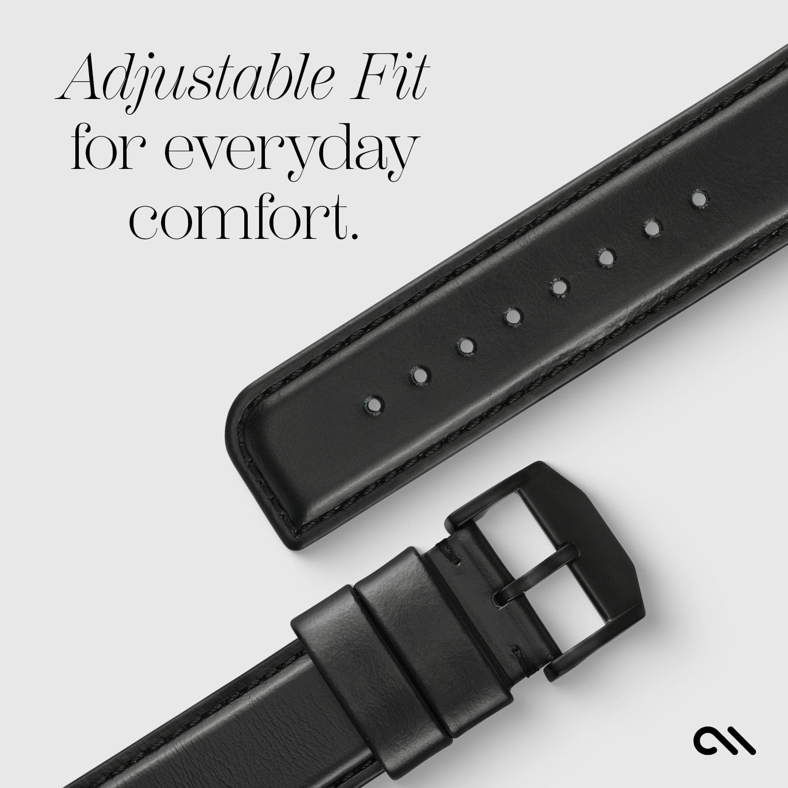 CASE-MATE Apple Watch Bands & Bumpers Signature Leather Band bracelet noir