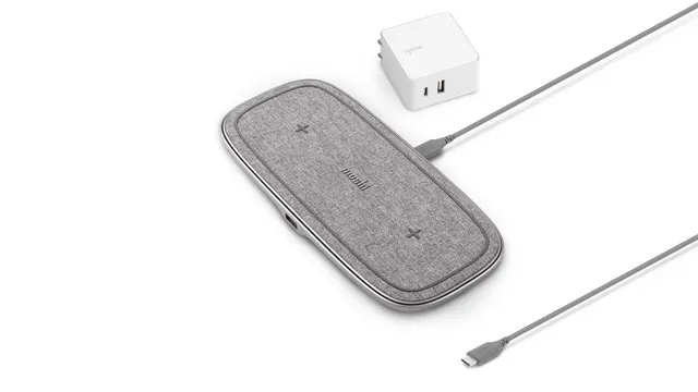 Moshi Chargers Sette Q Dual Wireless Charging Pad chargeur sans fil 15 W Nordic Gray