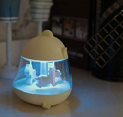 WE WEKIDS veilleuse musicale poussin carrousel rechargeable 7 couleurs