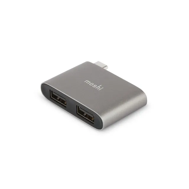 Moshi Cables and Adapters adaptateur USB-C vers deux USB-A gris titane