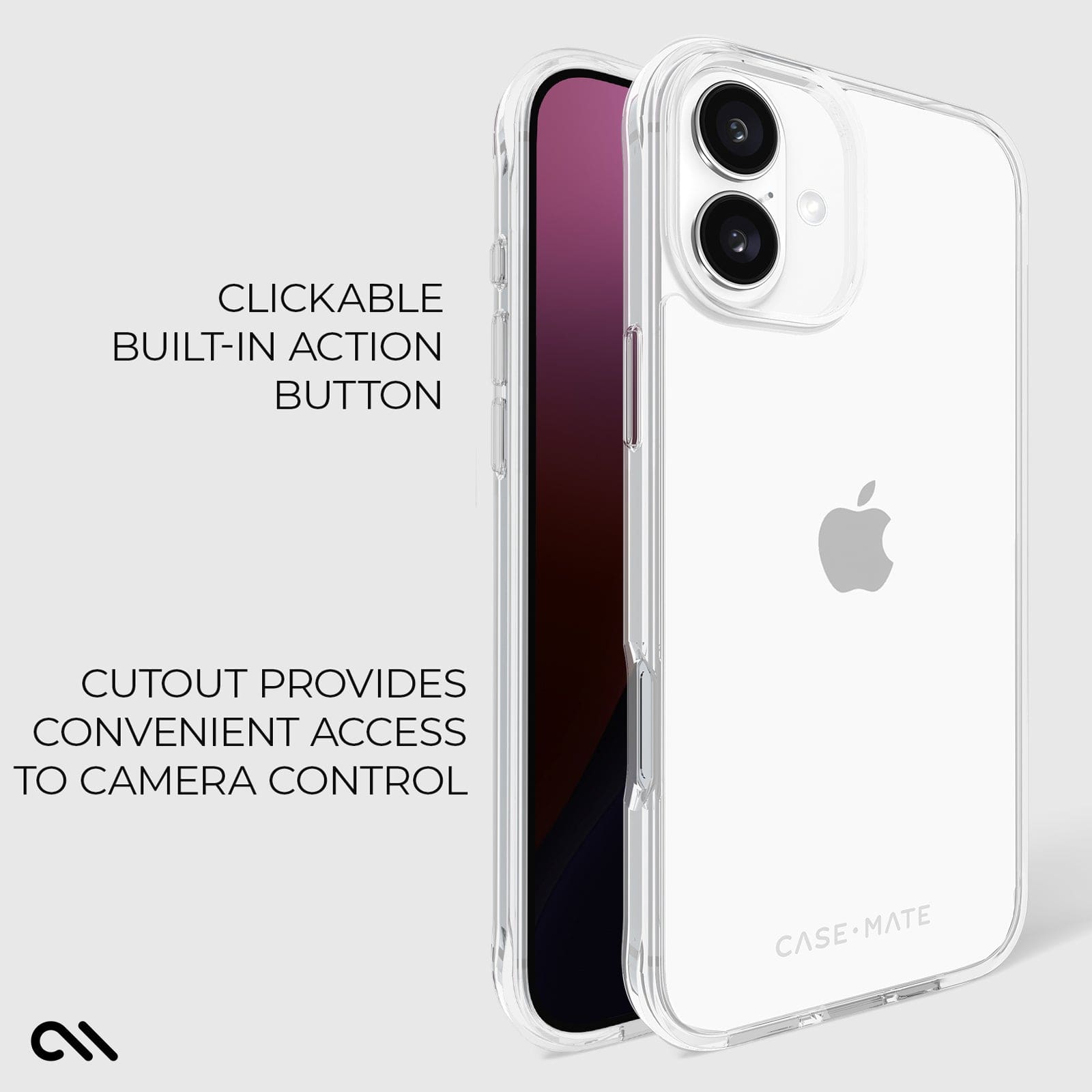 CASE-MATE Phone Cases Tough Clear coque iPhone 16 Plus transparente antichoc