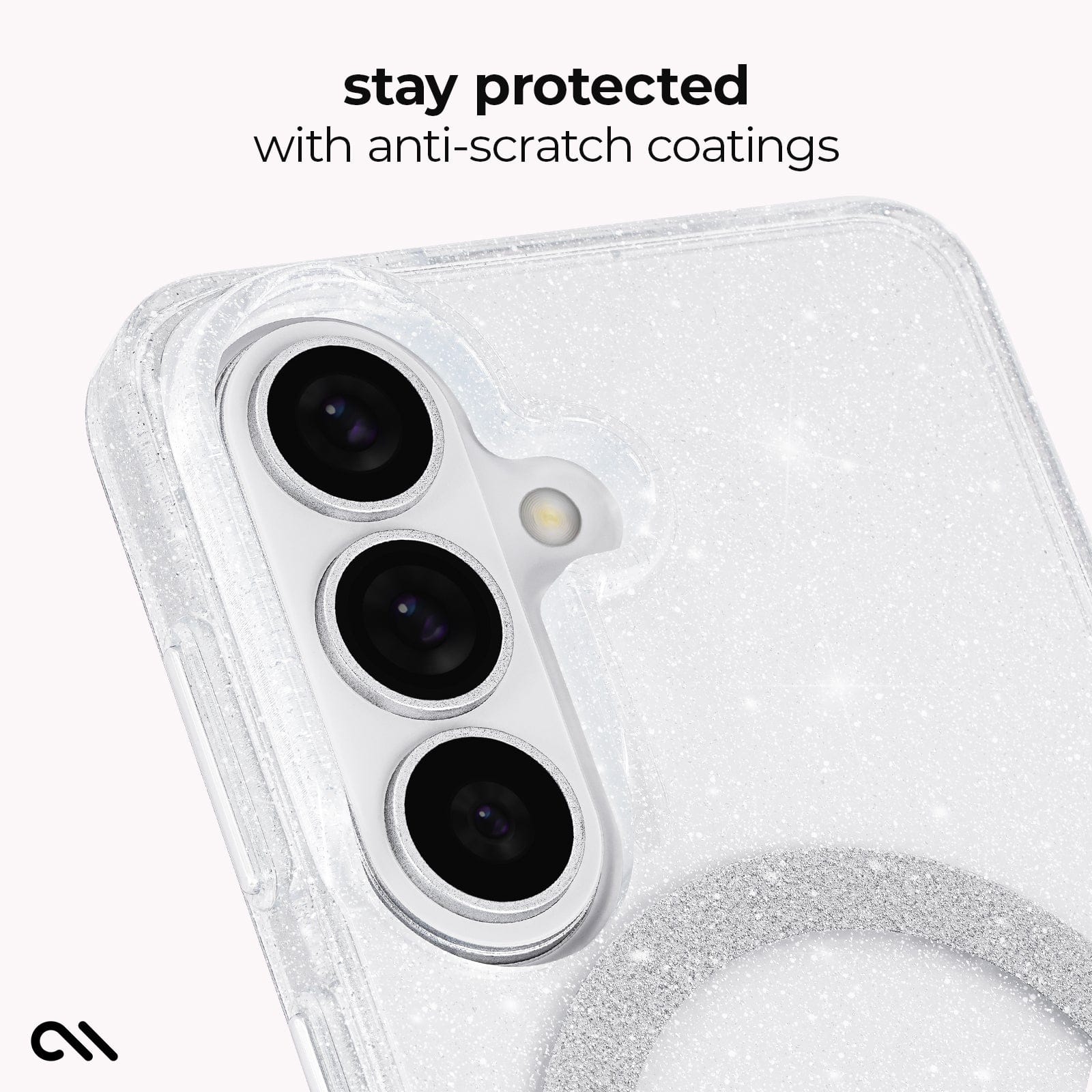 CASE-MATE Phone Cases Sheer Twinkle Silver with Magnet coque Galaxy S26 argentée