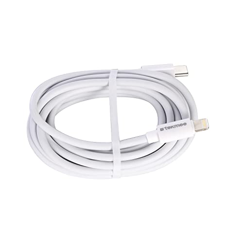 Tekmee Câbles de charge Lightning/Type-C câble 2 m, charge rapide