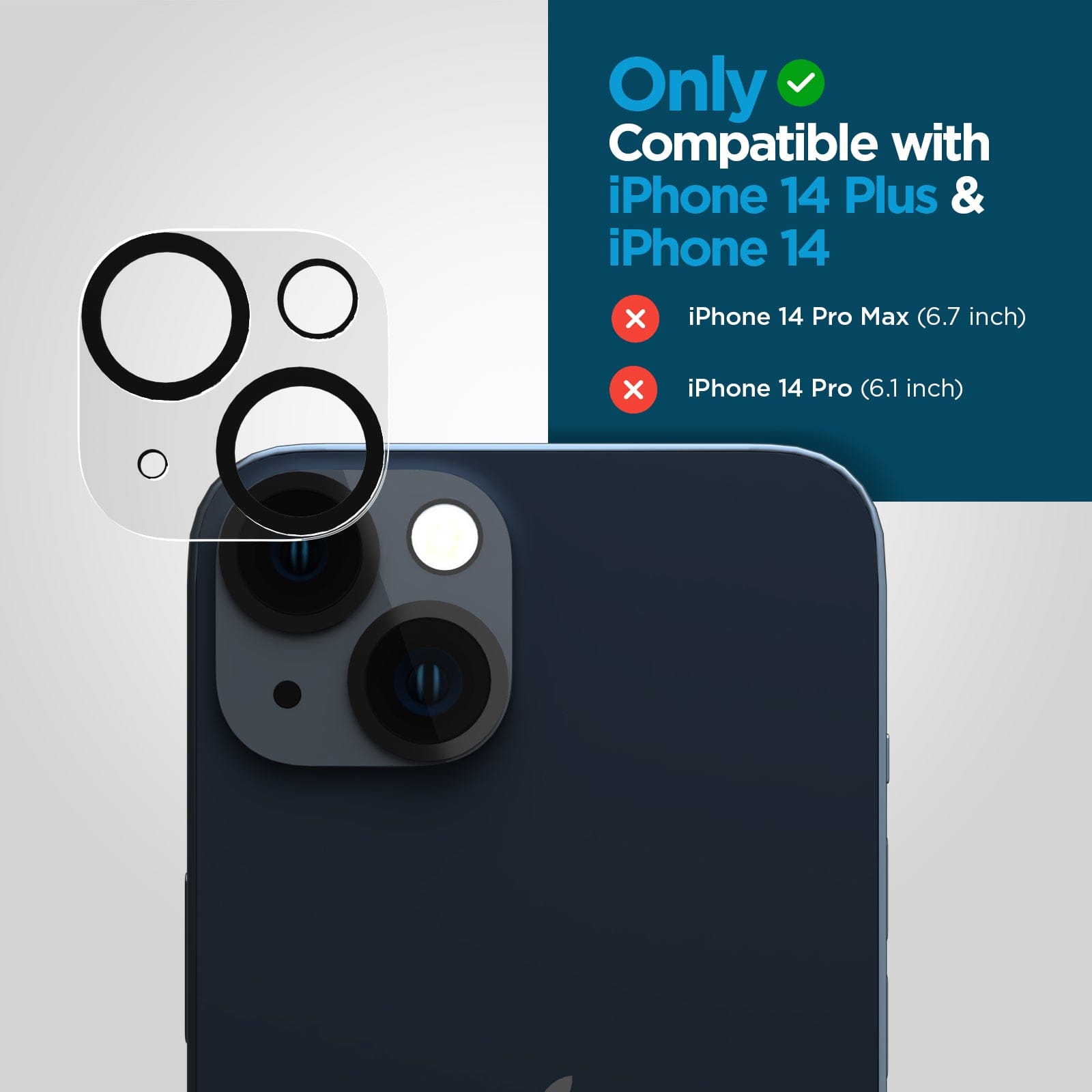 CASE-MATE Lens Protectors Glass Camera Lens Protector protection caméra iPhone 14 transparente