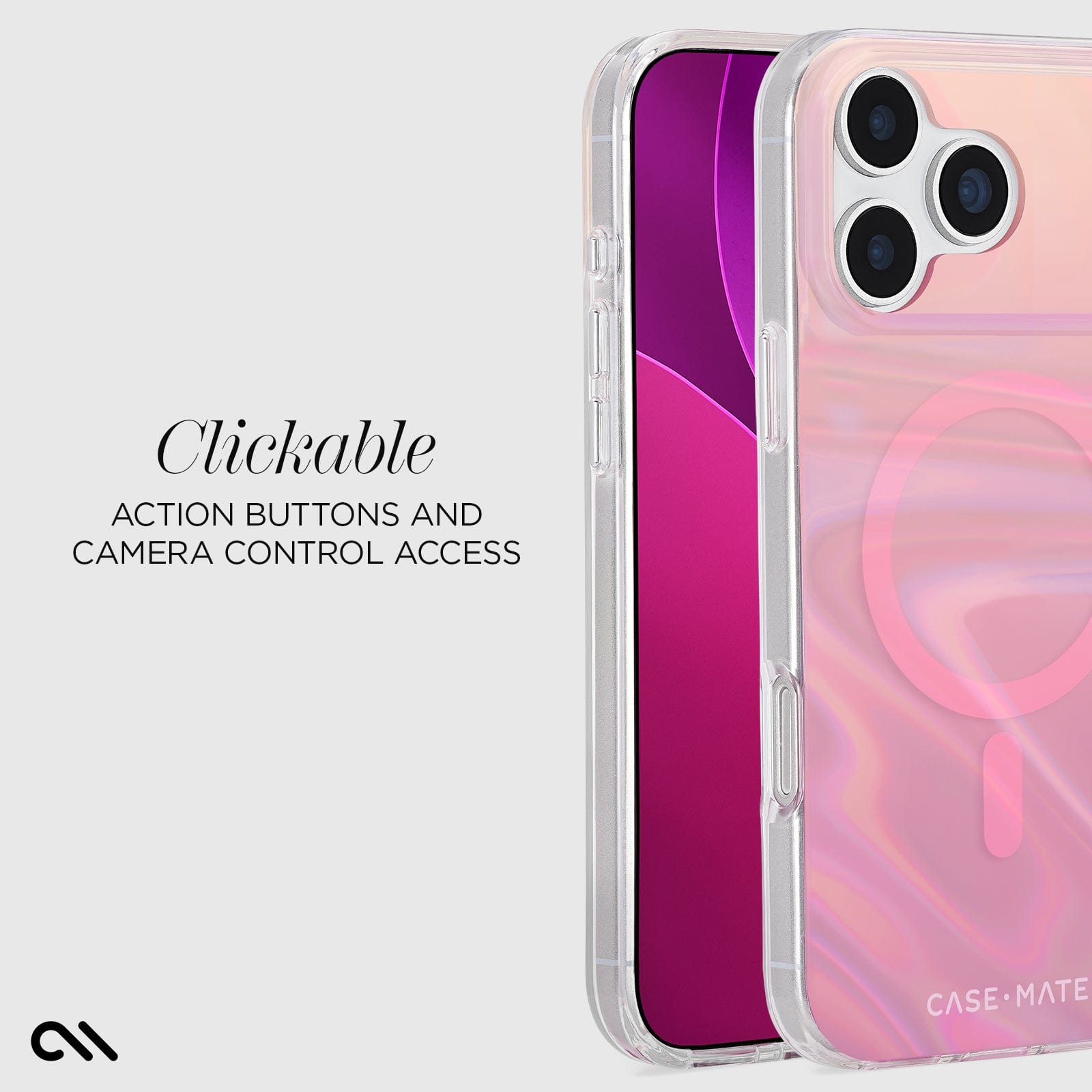 CASE-MATE Phone Cases Peach Soap Bubble® MagSafe coque iPhone 17 Pro Max irisée