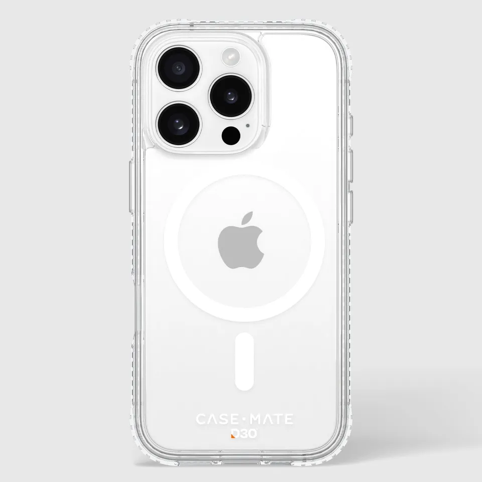 CASE-MATE Phone Cases Tough D3O® Clear MagSafe coque iPhone 16 Pro transparente
