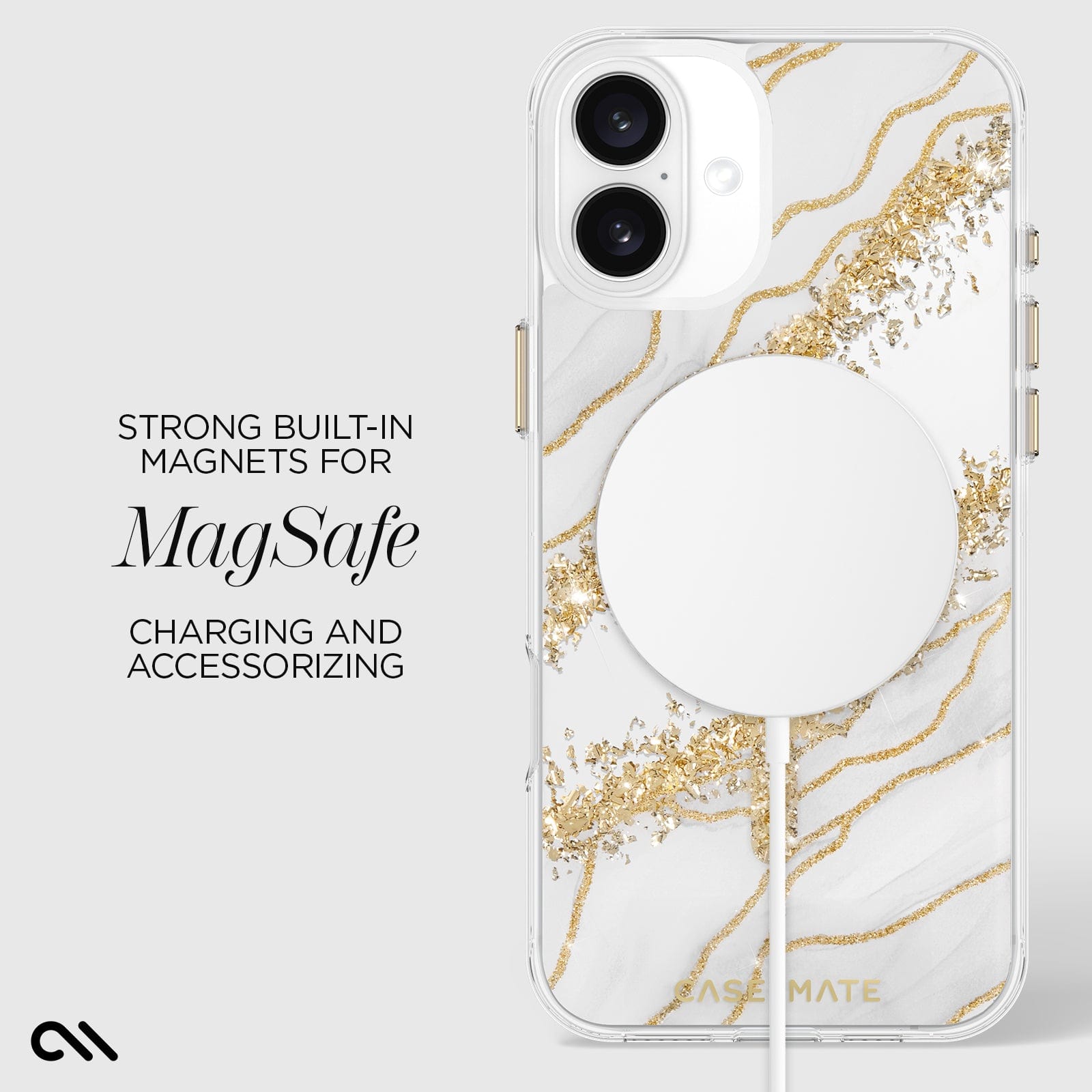 CASE-MATE Karat Granite MagSafe coque iPhone 16 Plus marbre