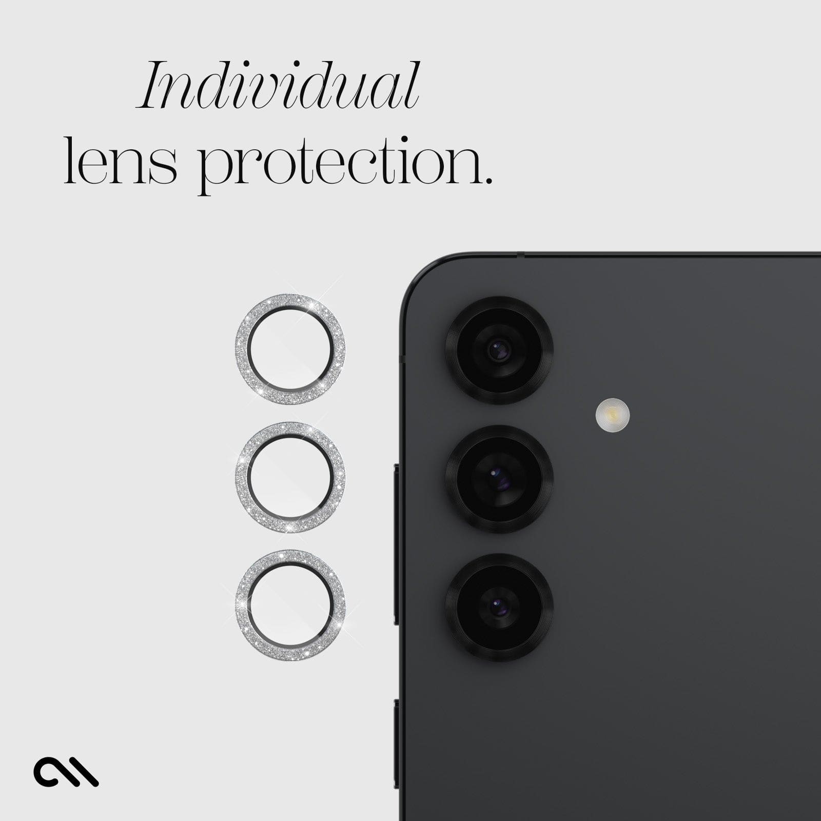 CASE-MATE Lens Protectors Twinkle Camera Lens Protector protection objectifs Galaxy S25 paillettes