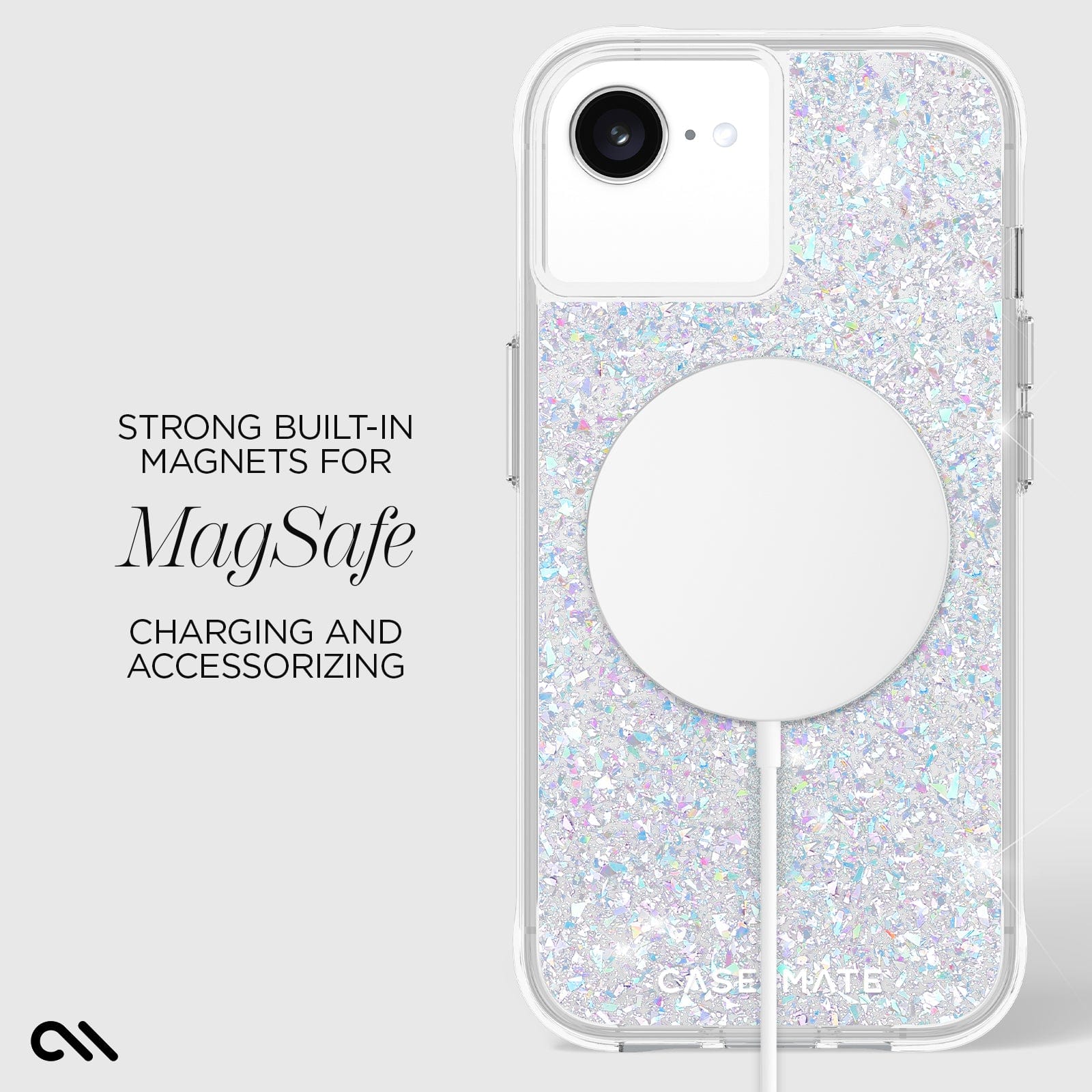 CASE-MATE Twinkle Disco MagSafe coque iPhone 17e/16e paillettes