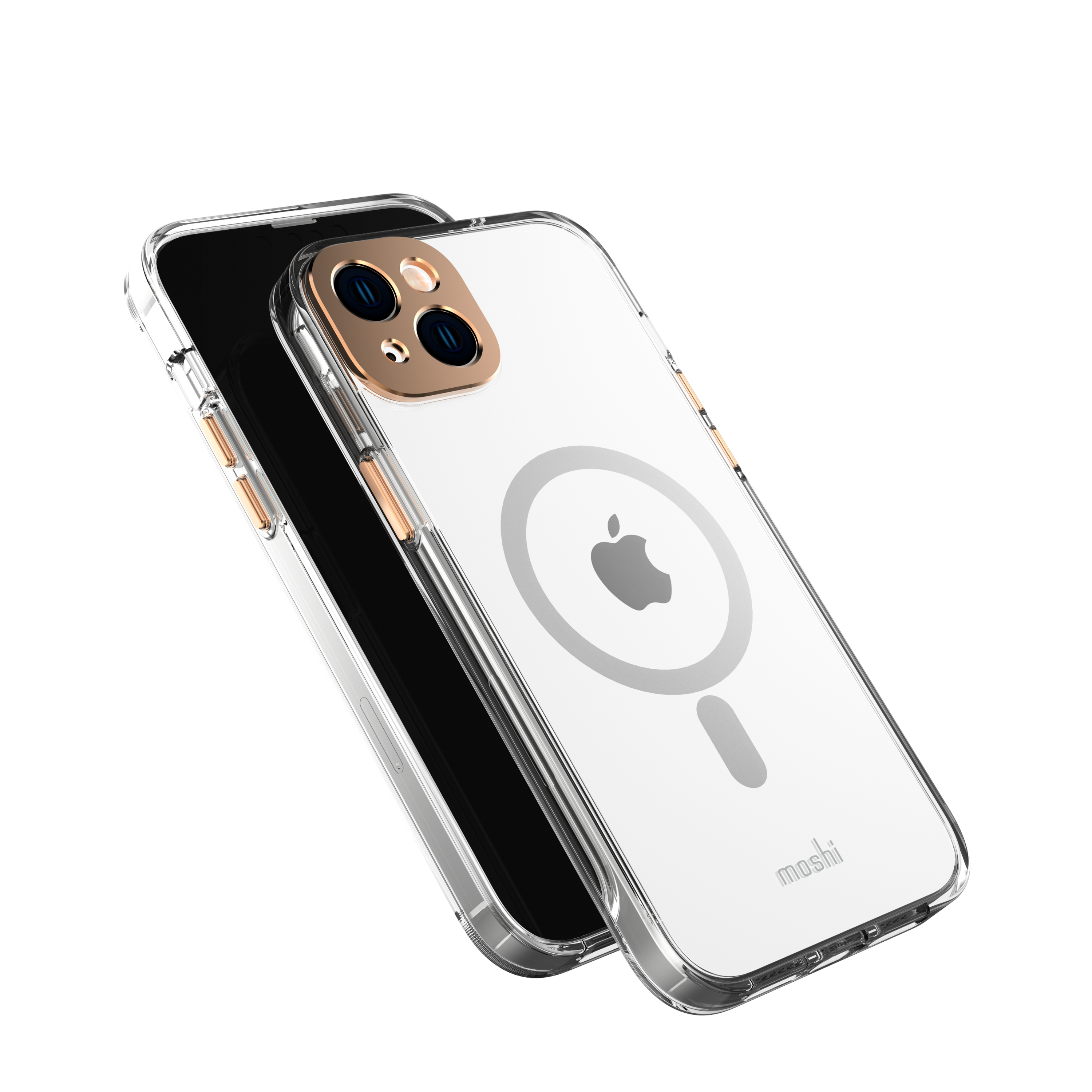 MOSHI Cases iGlaze Slim Hardshell Case coque iPhone 14 Pro Max argent lunaire MagSafe
