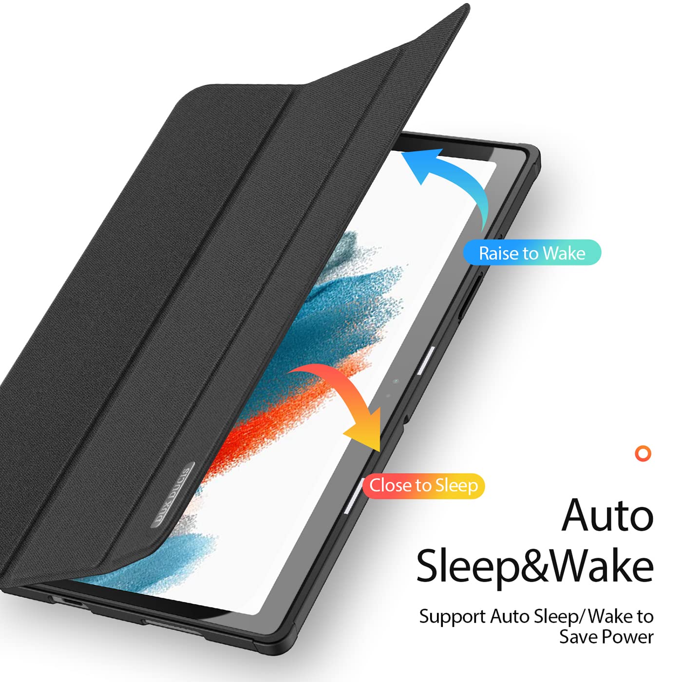 Dux Ducis Domo Series coque Samsung Galaxy Tab A8 10,5 pouces noire avec support
