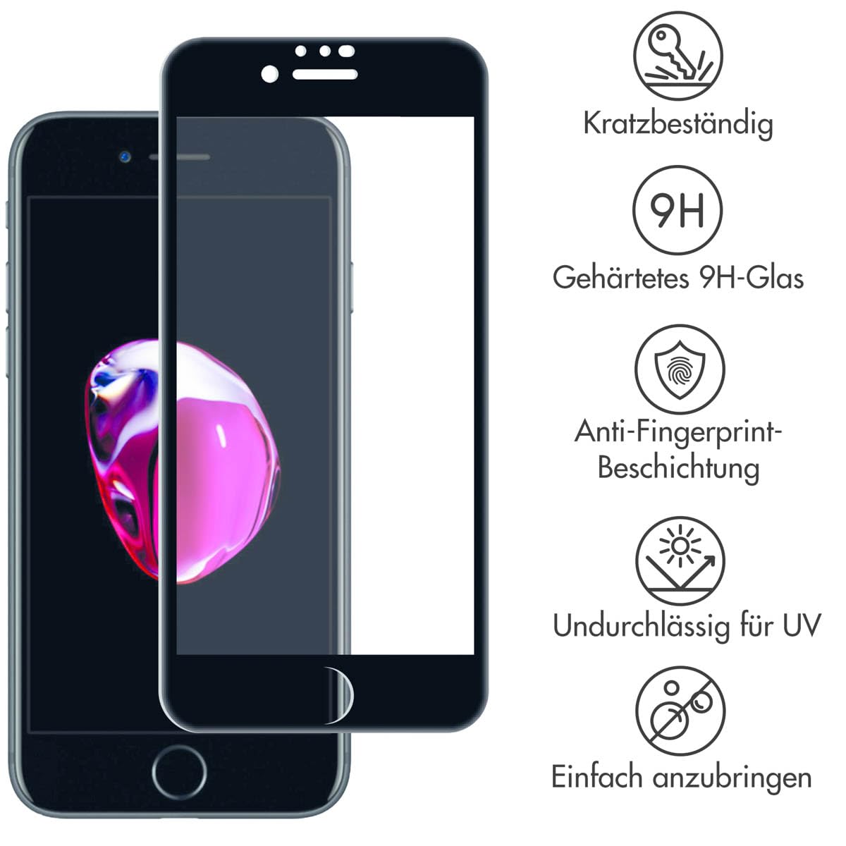 SELENCIA iPhone 6/6s, iPhone 7, iPhone 8 verre trempé ultra fin