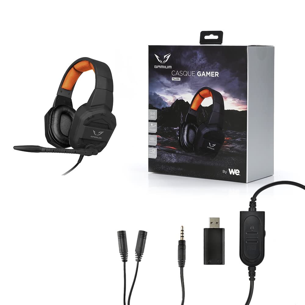 WE GAMIUM casque gaming filaire USB 7.1 micro réglable 2 m