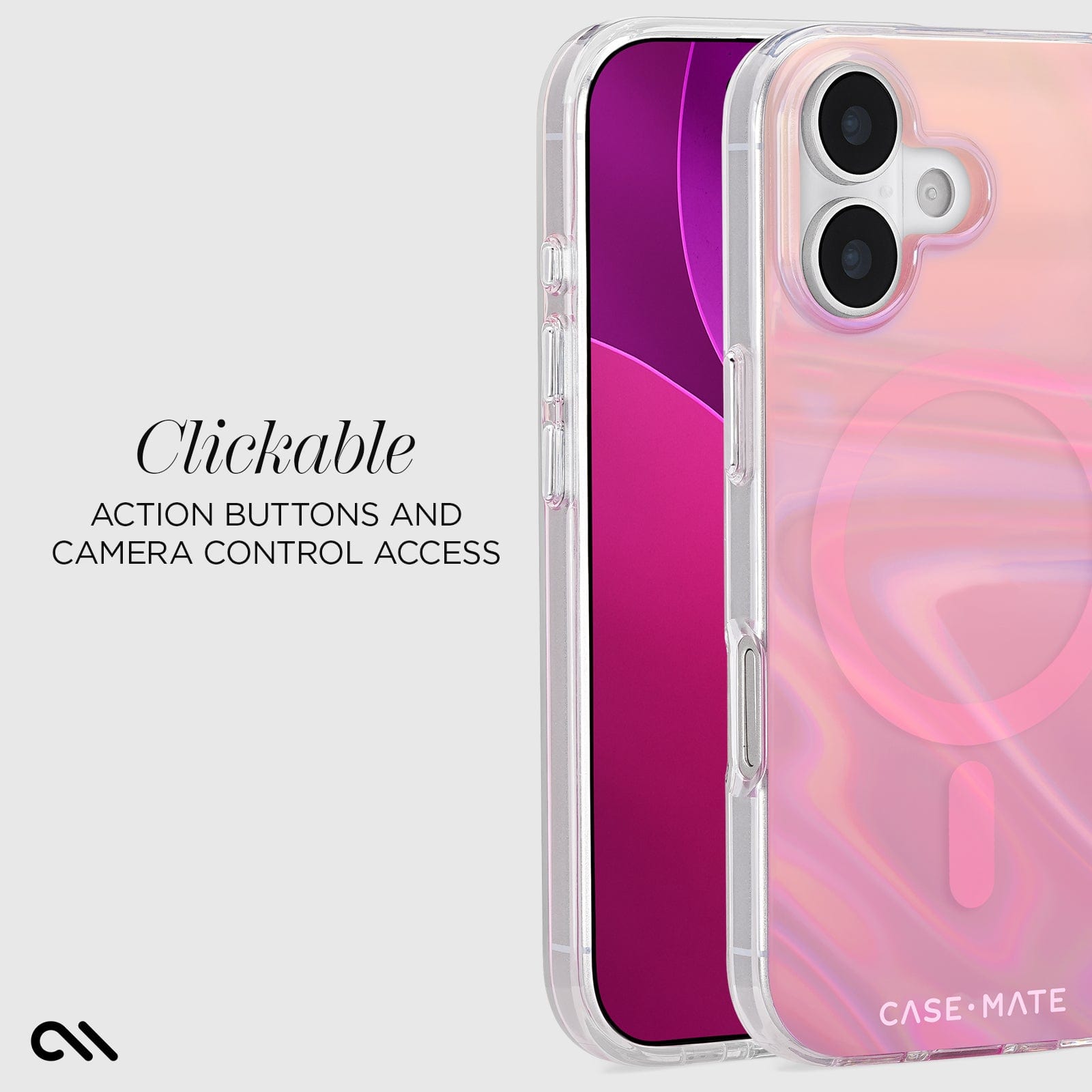 CASE-MATE Phone Cases Peach Soap Bubble MagSafe coque iPhone 17 irisée