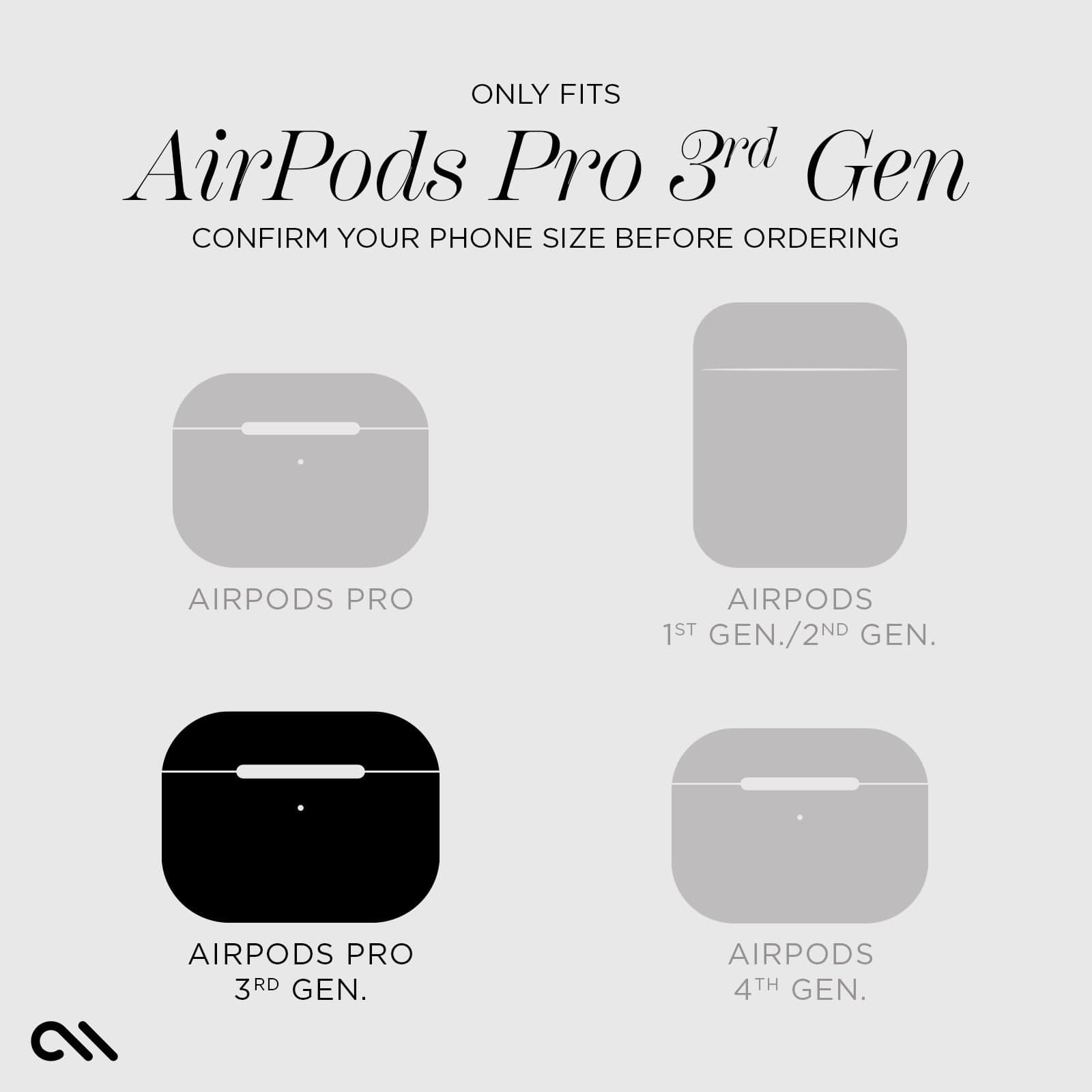 CASE-MATE AirPods Cases Tough coque AirPods Pro 3 noir Midnight Black