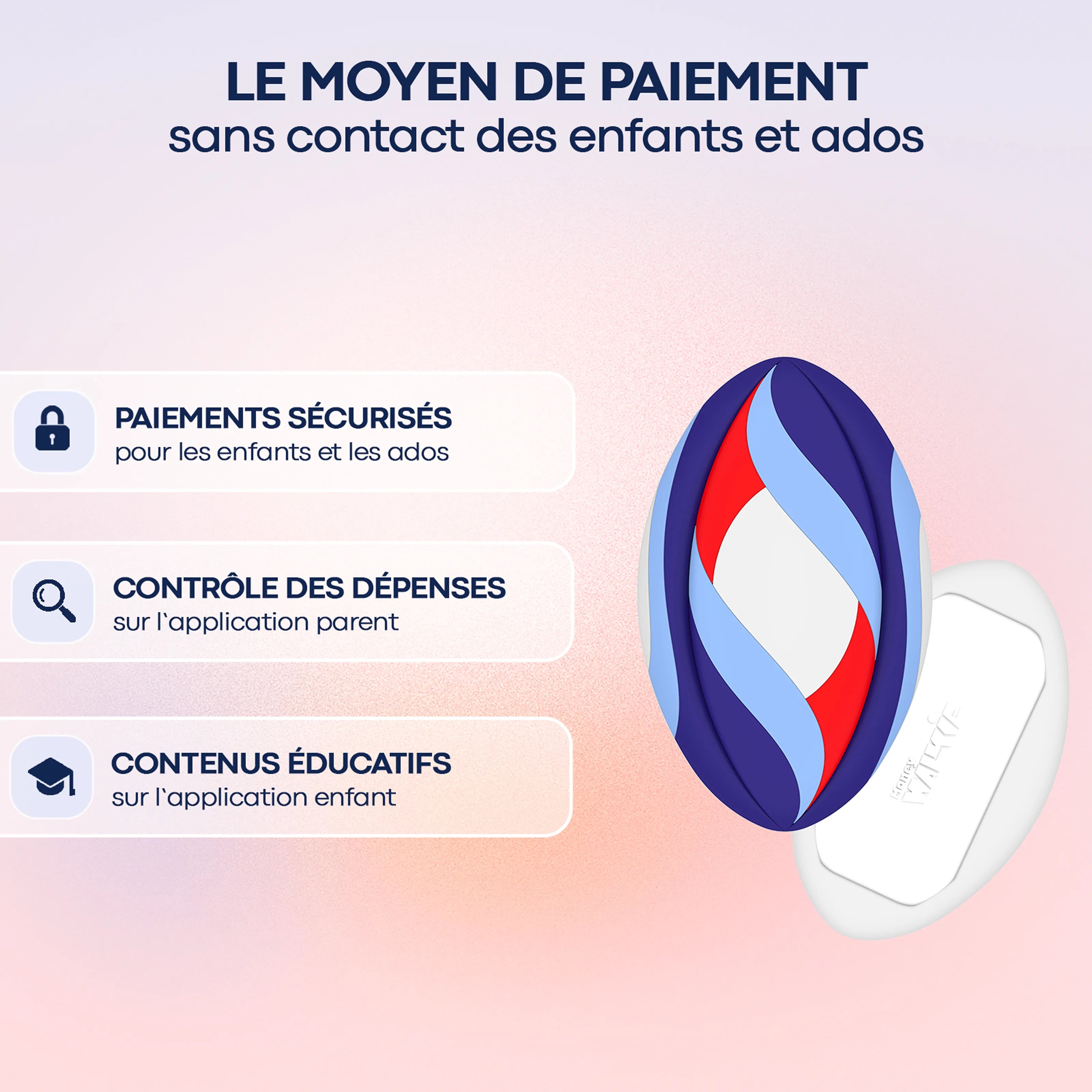MoneyWalkie Walkie Rugby moyen de paiement sans contact
