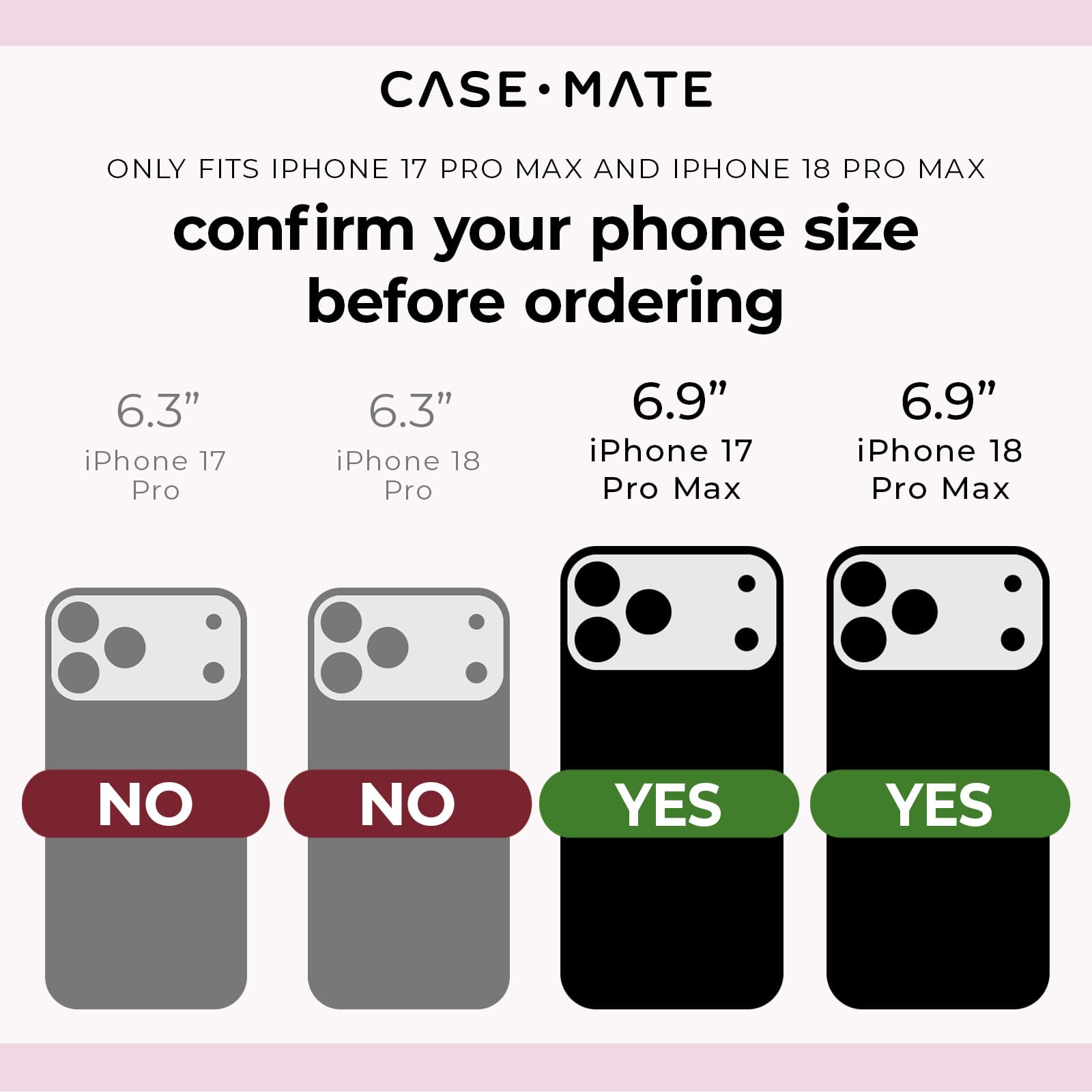 CASE-MATE Phone Cases iPhone 18 Pro Max coque protection variantes disponibles
