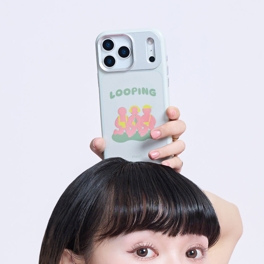 Moshi Cases LumaTime UV Color-Changing Case coque iPhone 17 Pro Looping Gray