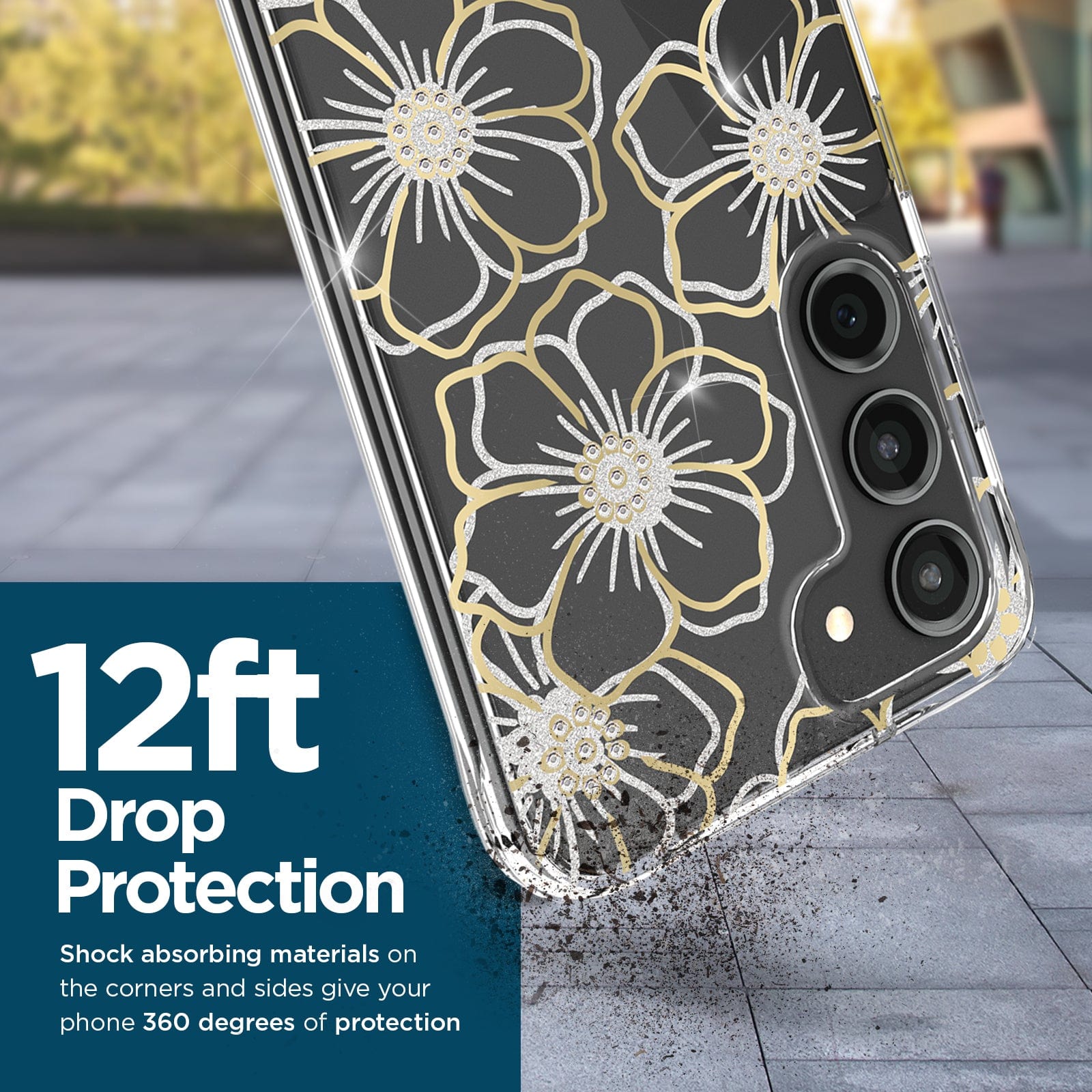 CASE-MATE Phone Cases Floral Gems coque Galaxy S23 Floral Gems antichoc