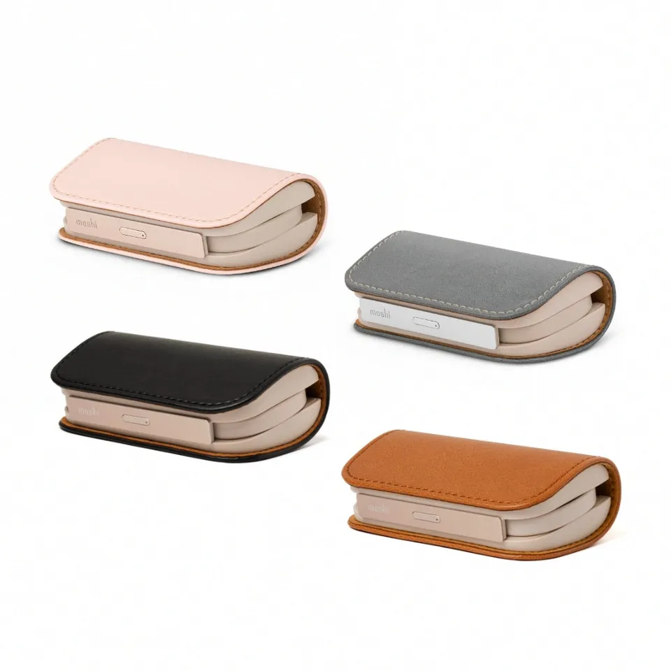 Moshi Chargers IonGo 5K Duo batterie externe 5 000 mAh gris, câbles intégrés